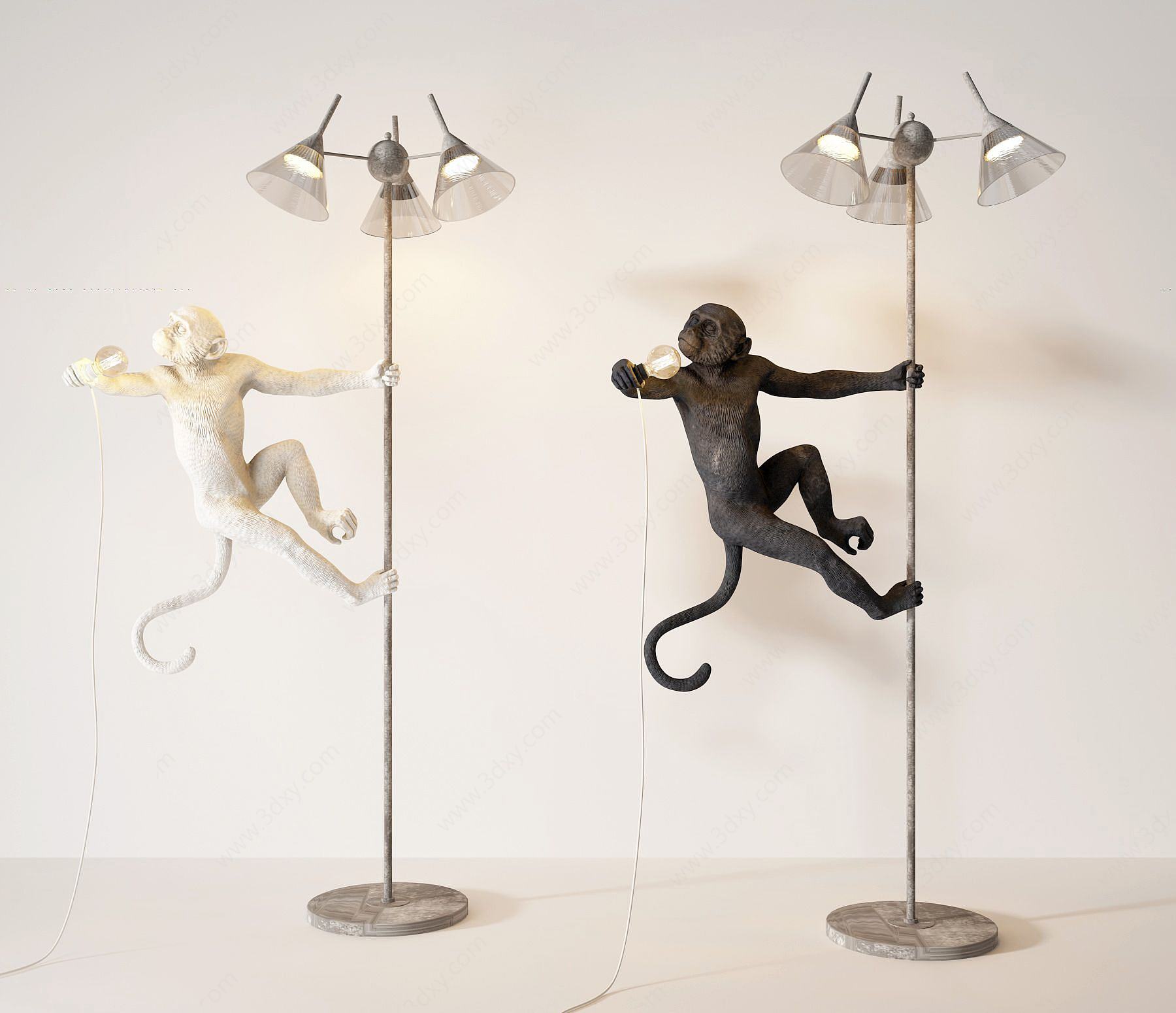 猴子落地灯3D模型