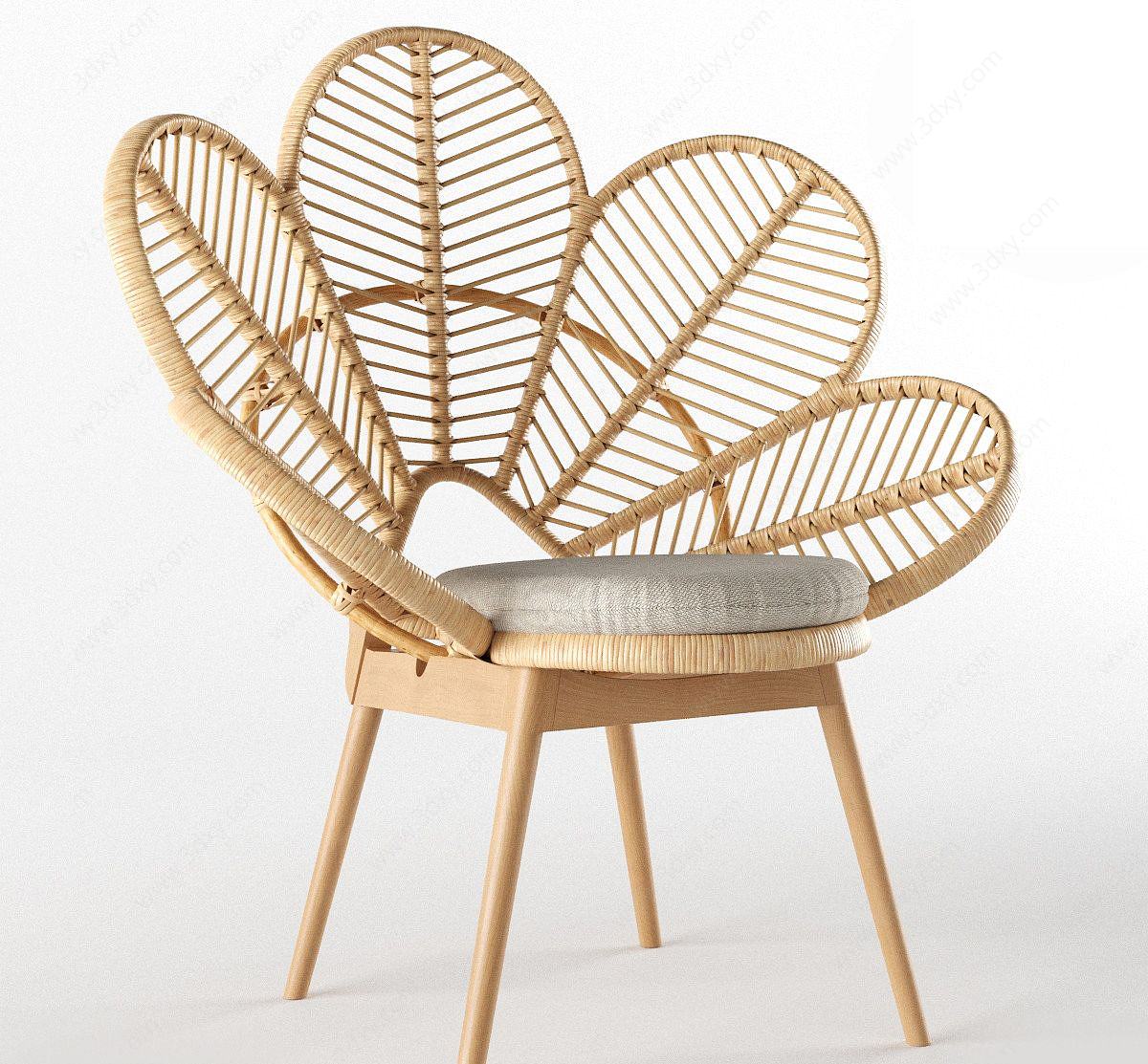 现代休闲装饰椅子3D模型