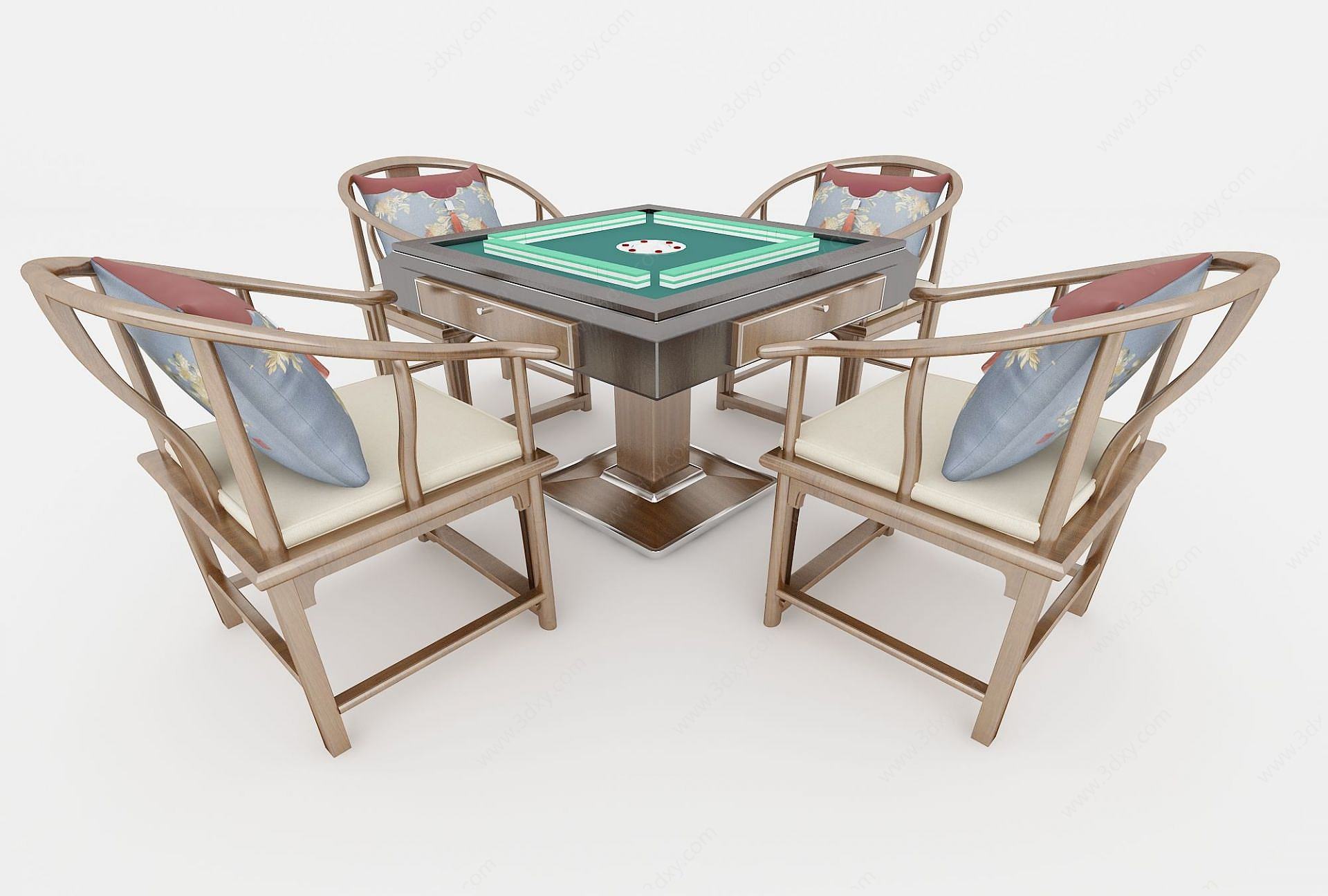 新中式麻将桌3D模型