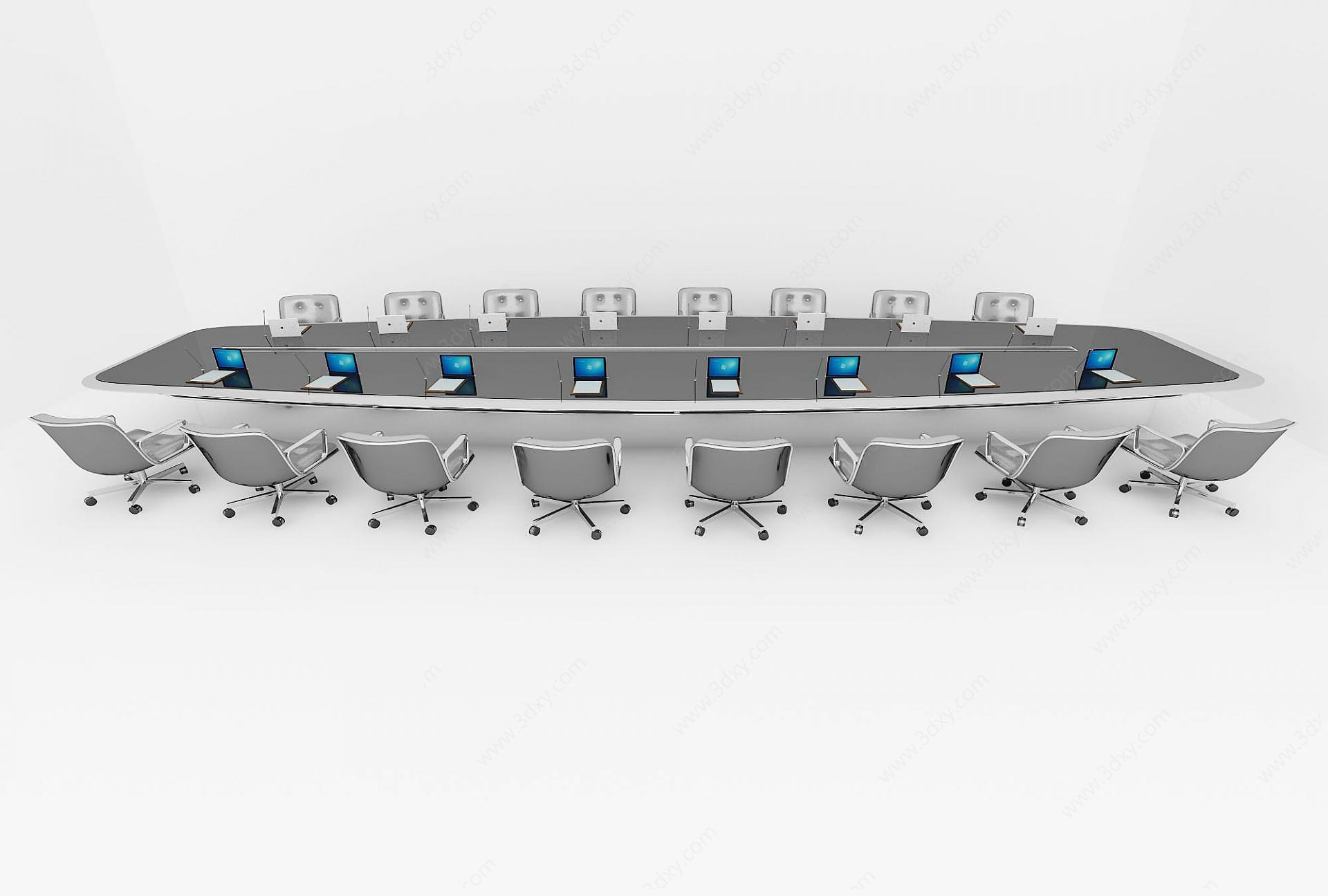现代办公会议桌3D模型
