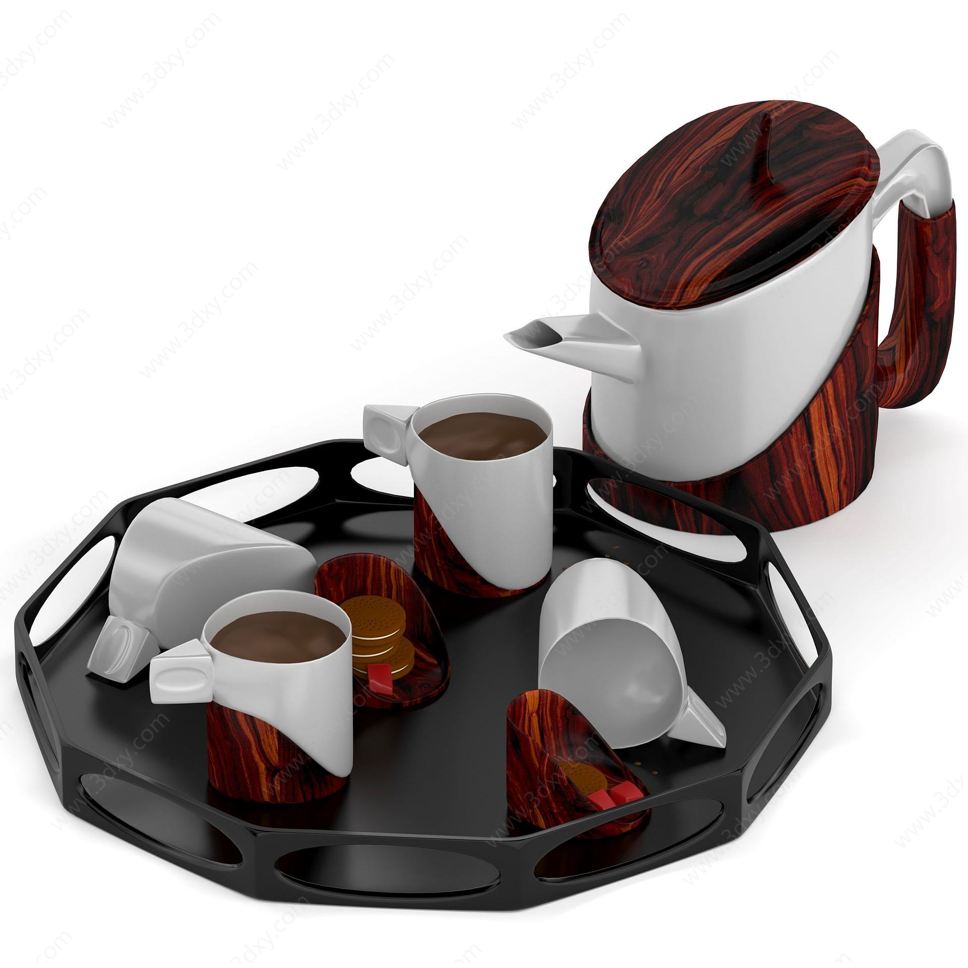 特色茶壶茶杯3D模型