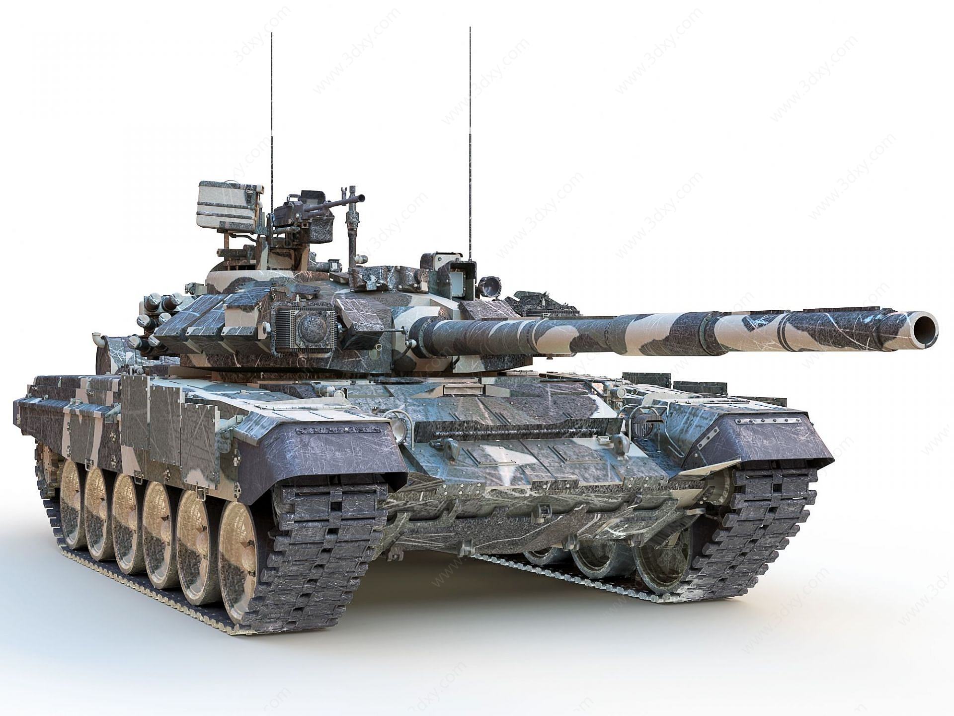 现代俄罗斯T90坦克3D模型