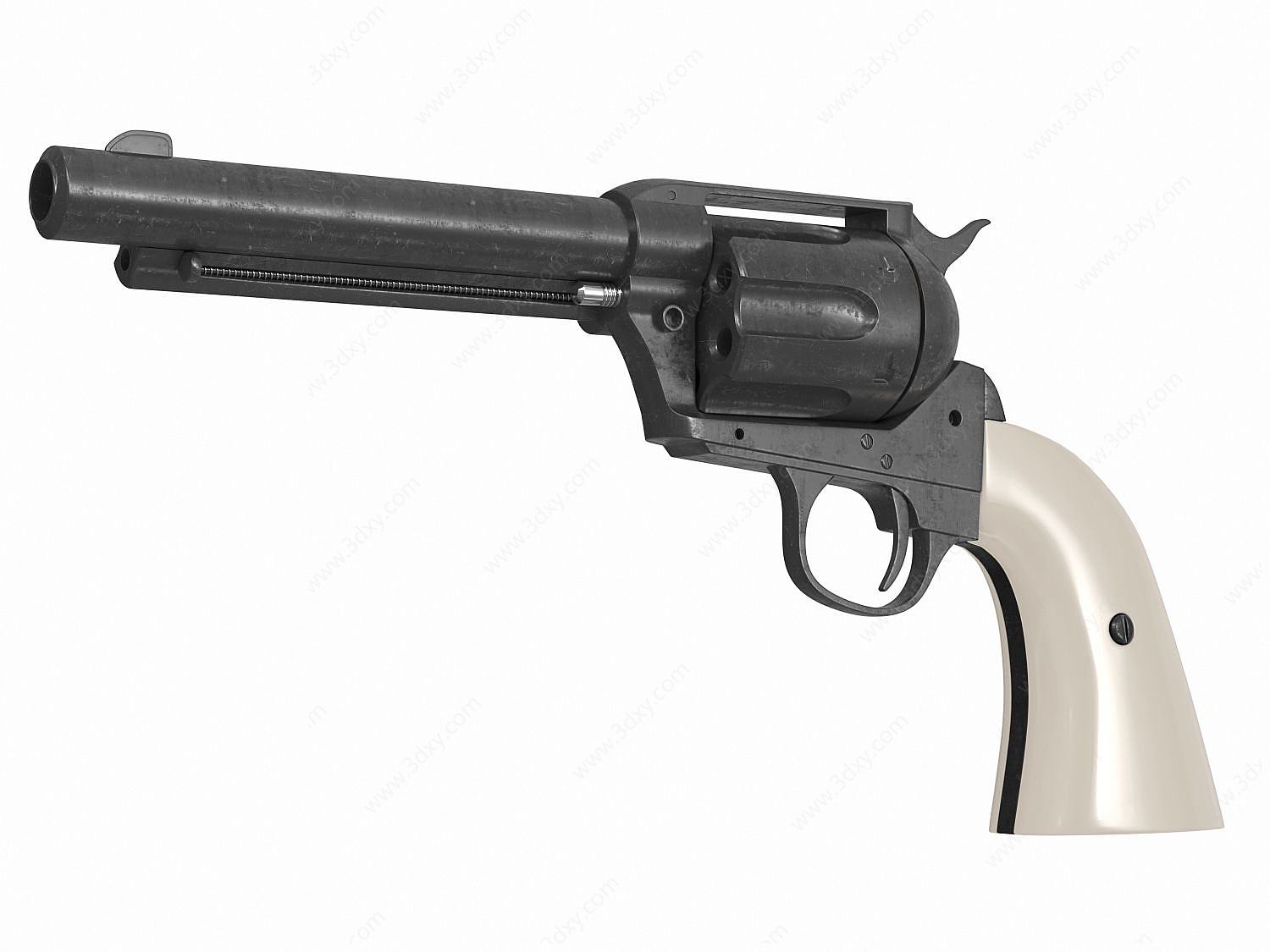 现代左轮手枪3D模型