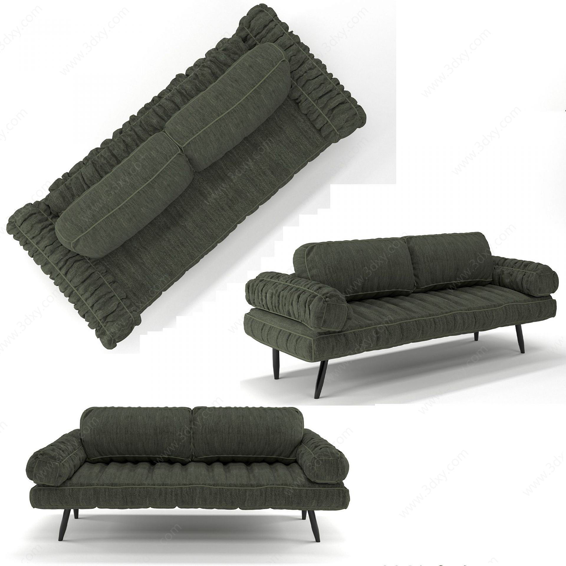 绿翠休闲沙发3D模型