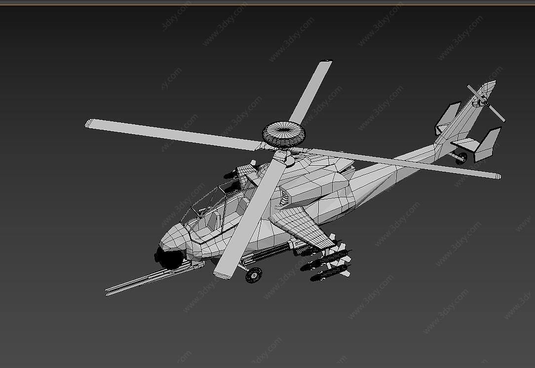 武装直升机3D模型
