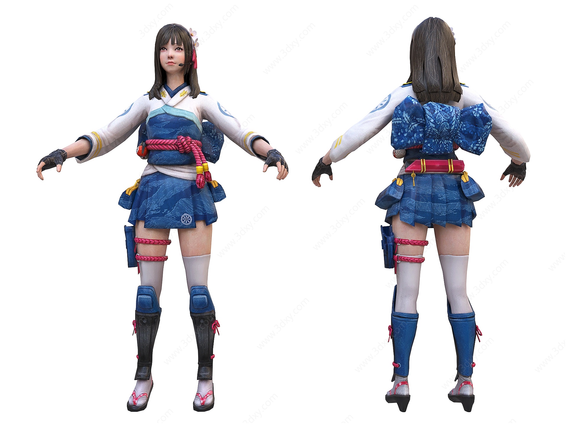 卡哇伊日本女孩3D模型