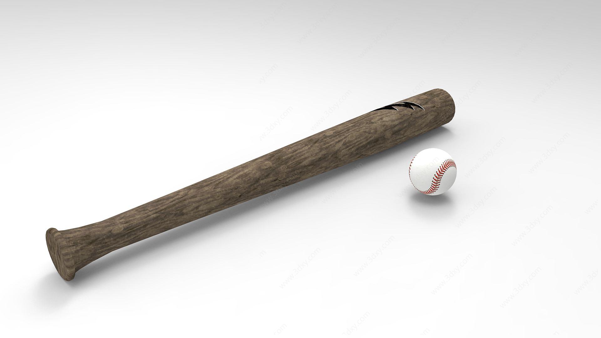 棒球组合3D模型