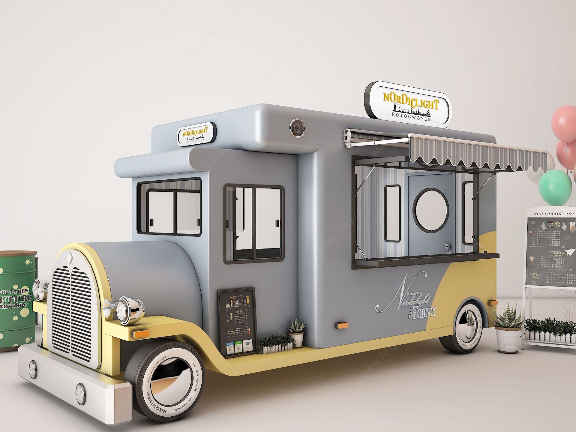 快餐车3D模型