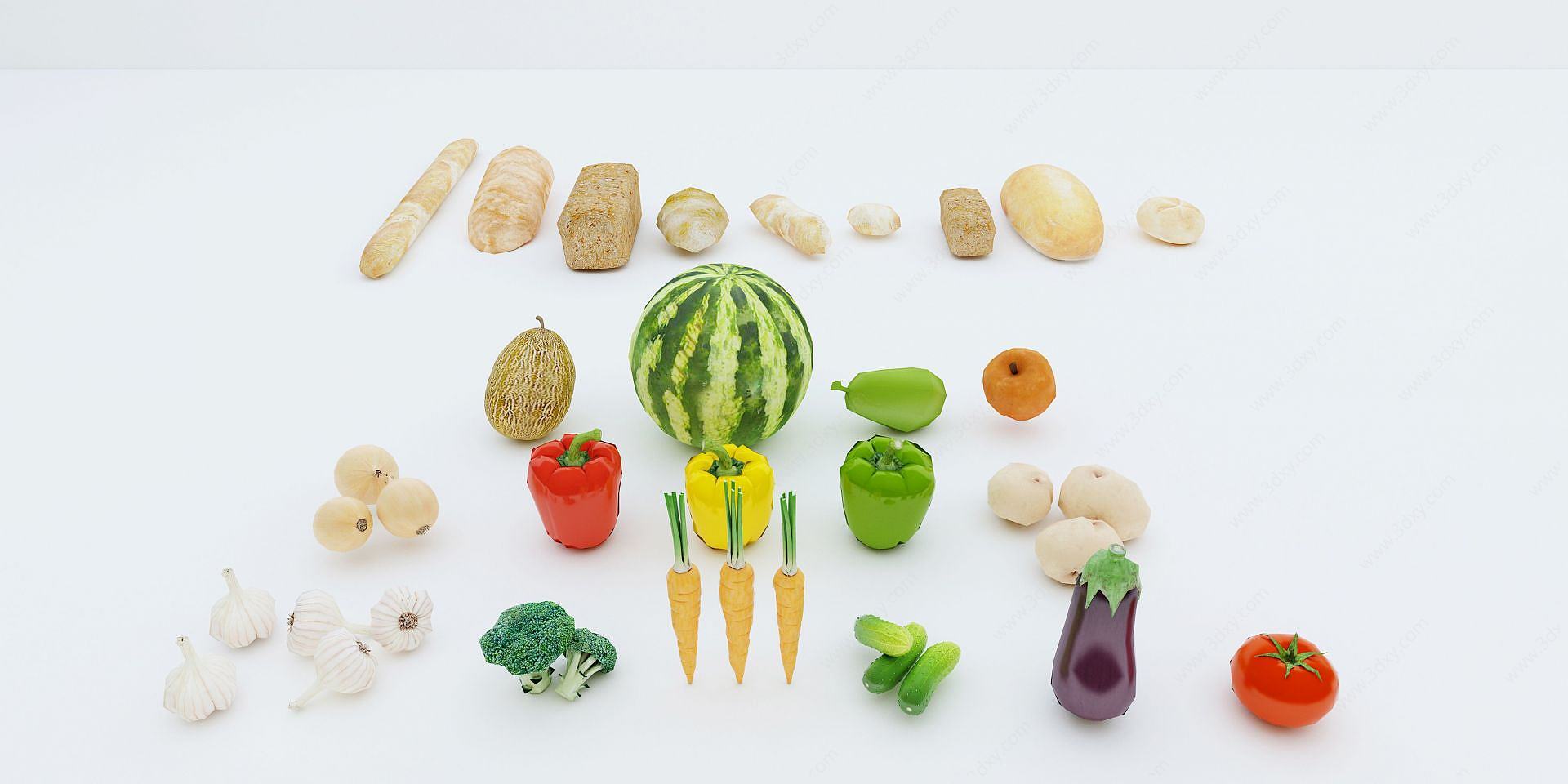 水果蔬菜3D模型
