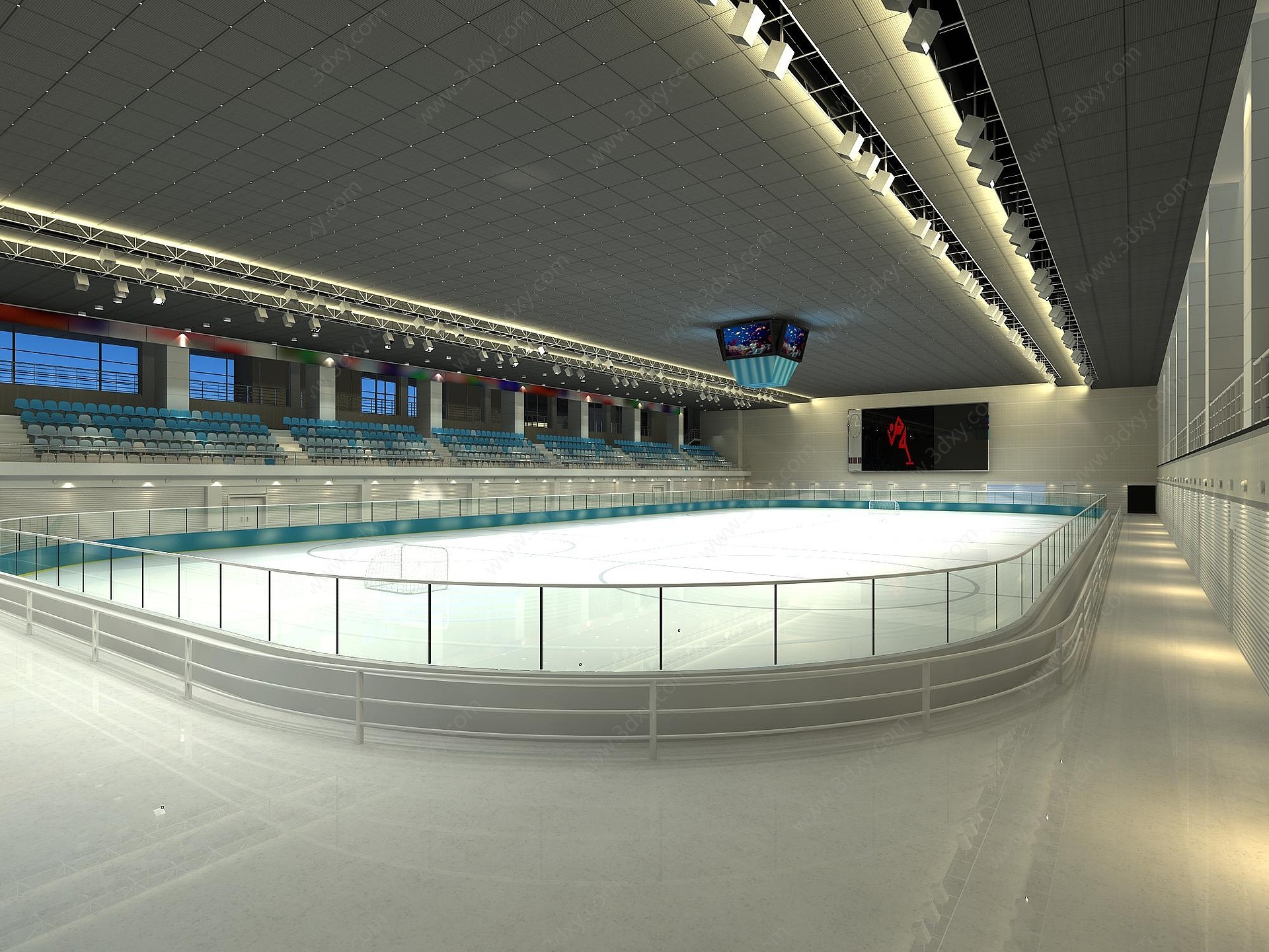 滑冰场溜冰3D模型