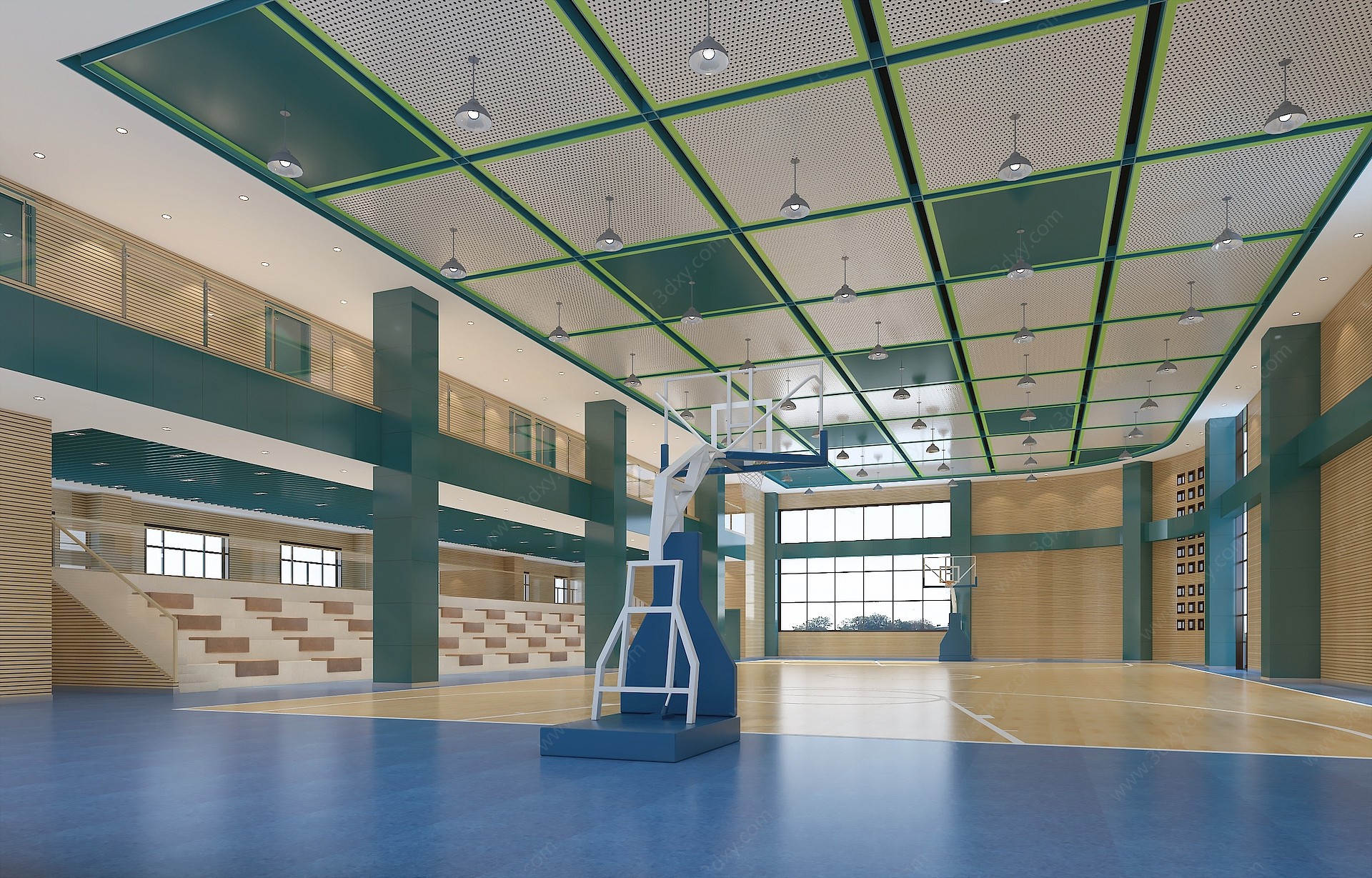 学校室内篮球馆3D模型