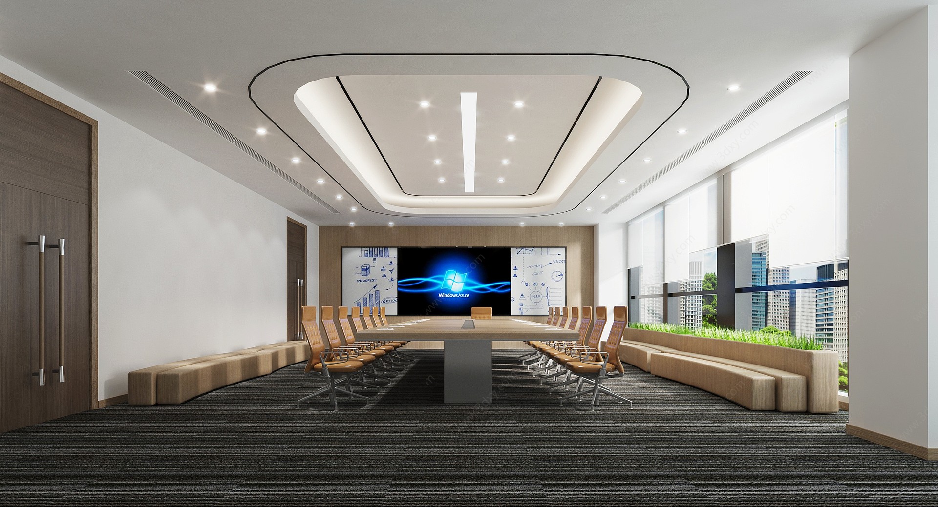 现代会议室3D模型