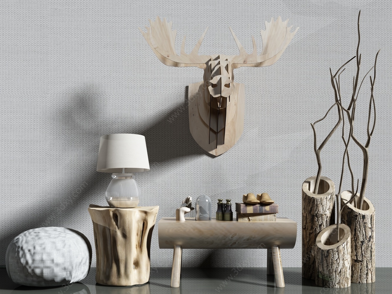 家具饰品组合3D模型