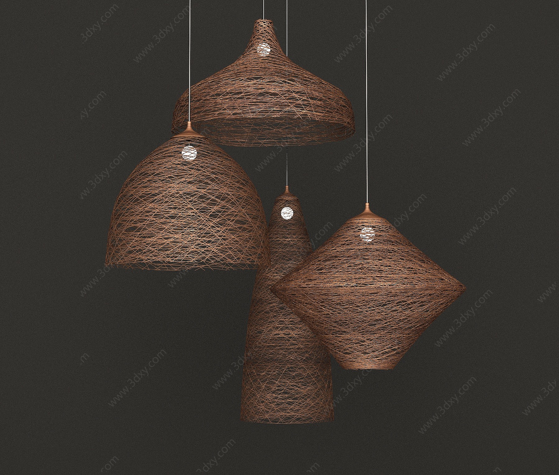 编织餐厅吊灯3D模型
