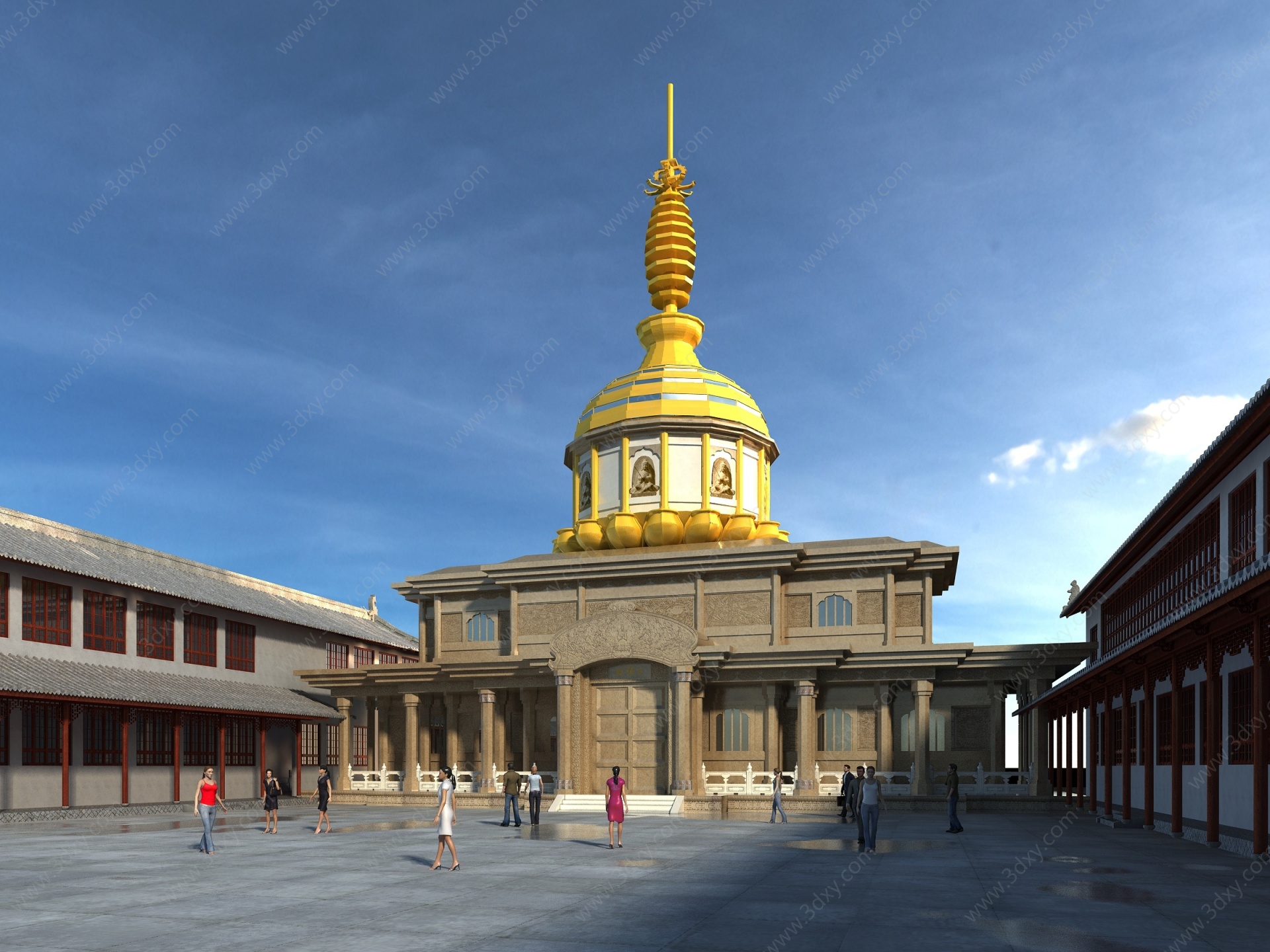 寺院建筑3D模型