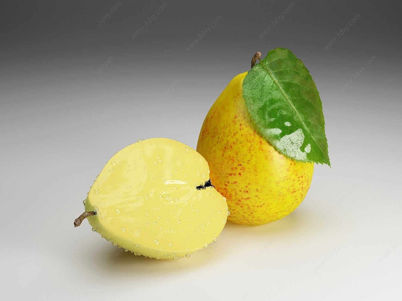 梨子水果3D模型