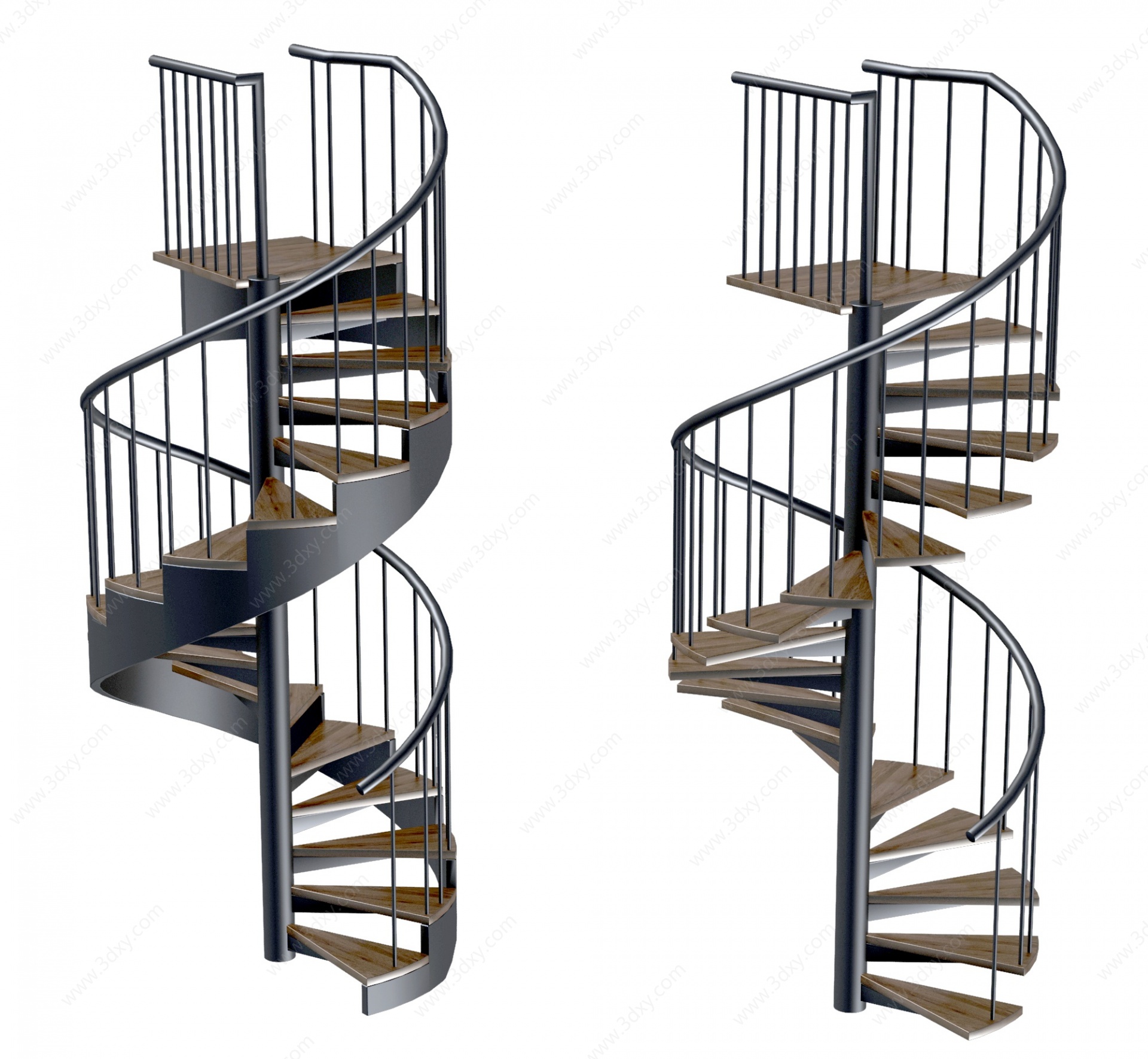 现代旋转楼梯3D模型