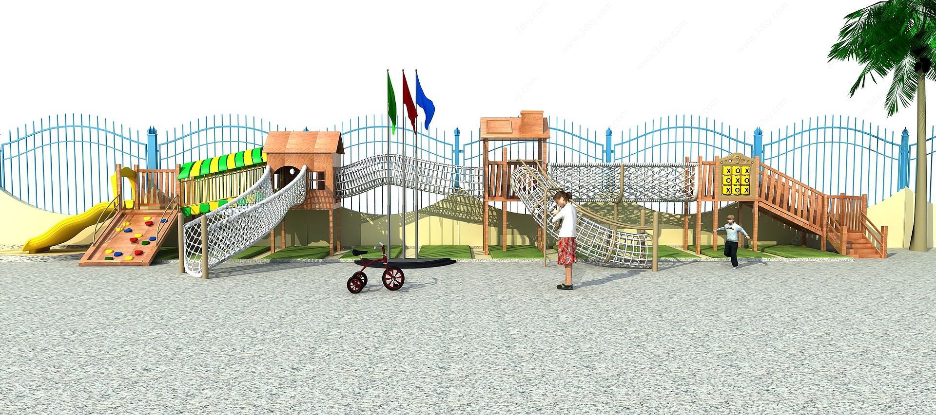 儿童游乐设施滑梯3D模型