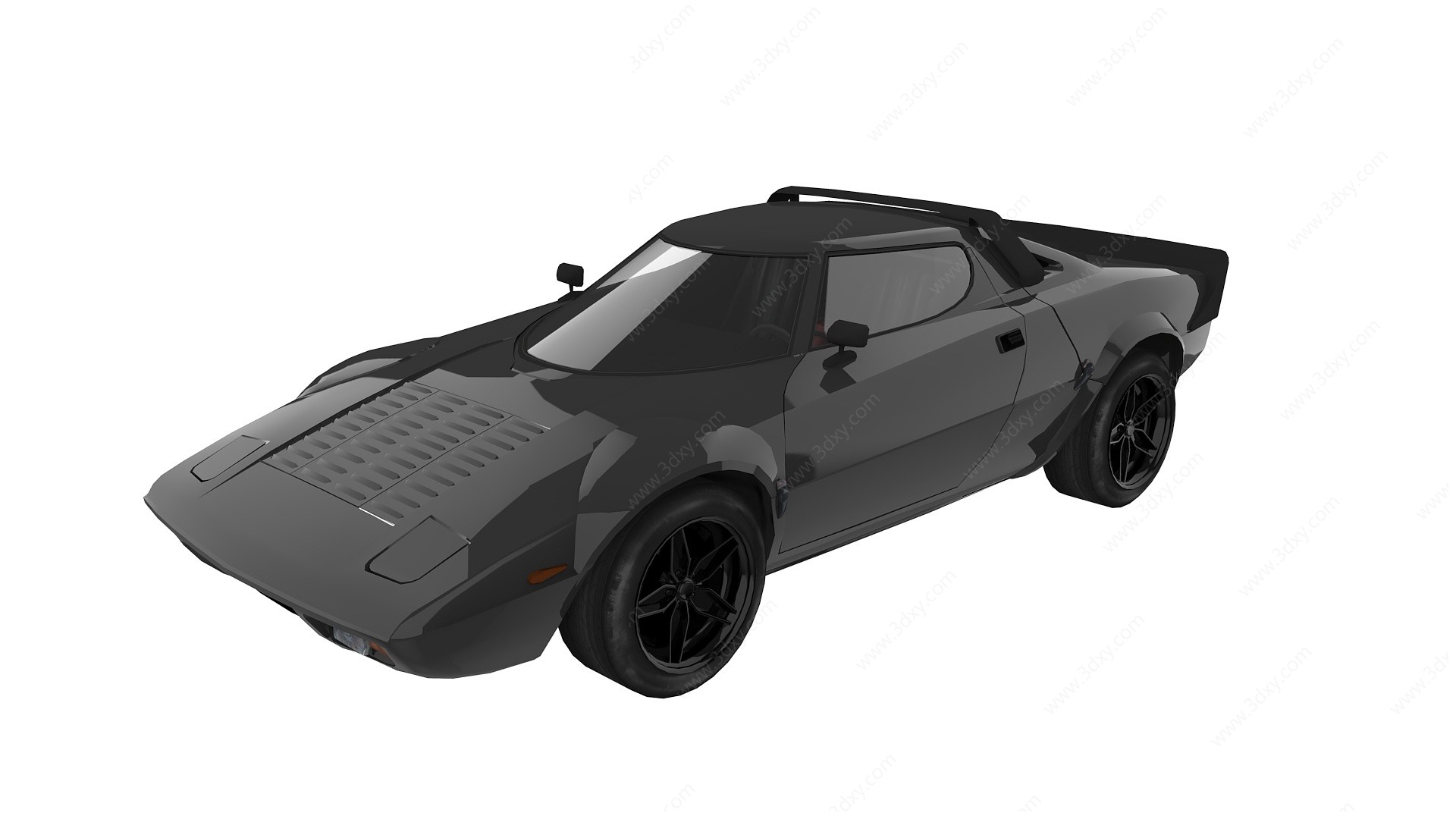 现代黑色汽车3D模型