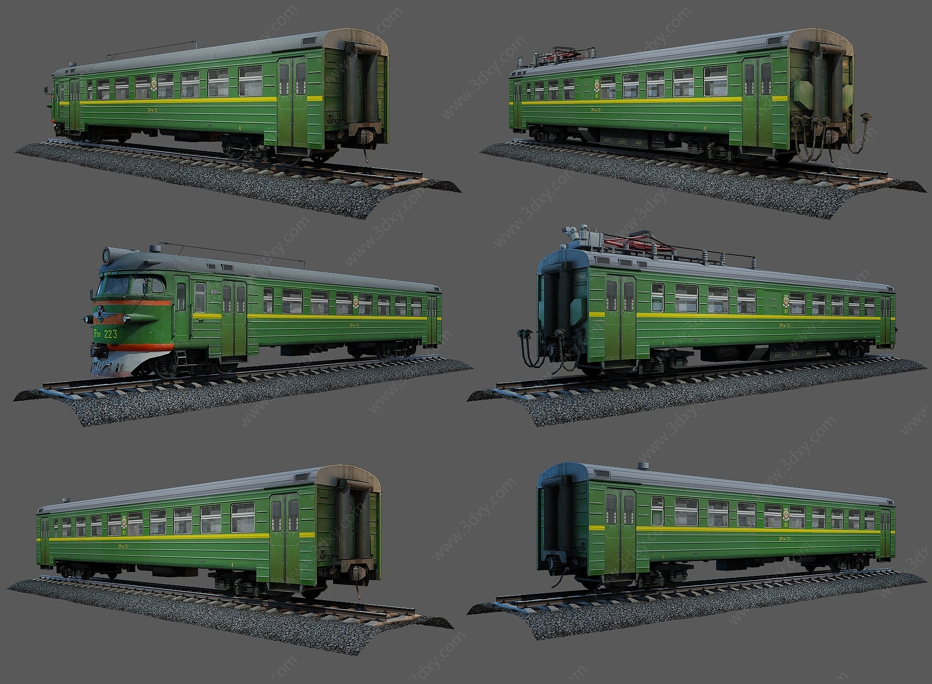 现代火车3D模型