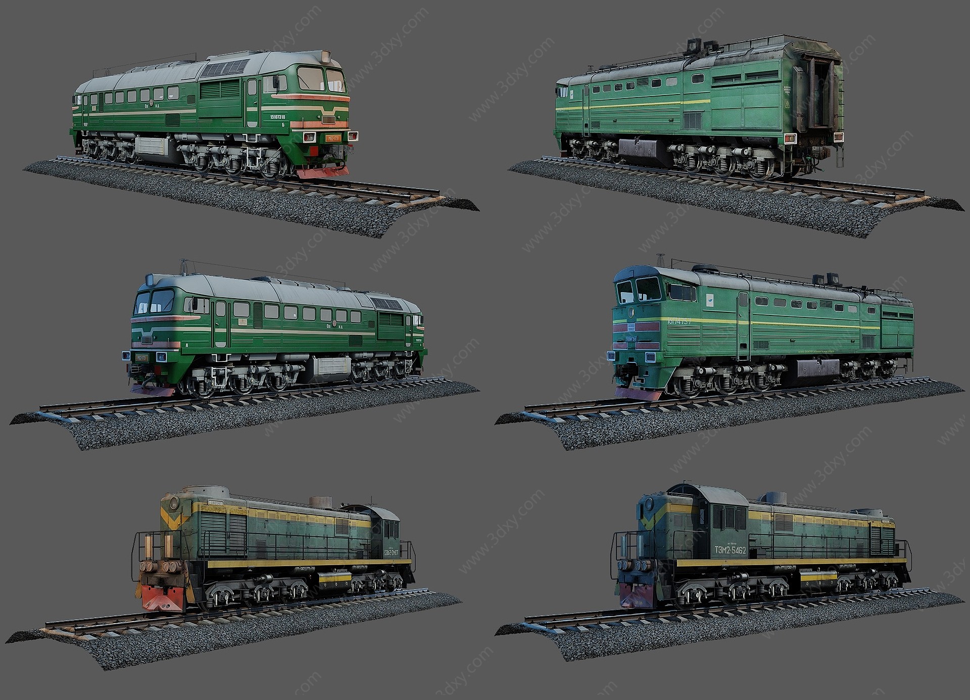 现代化火车3D模型