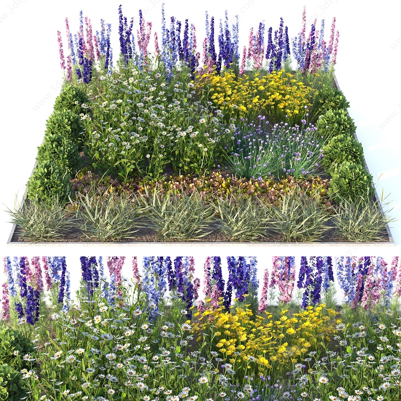 现代植物苗圃花圃3D模型