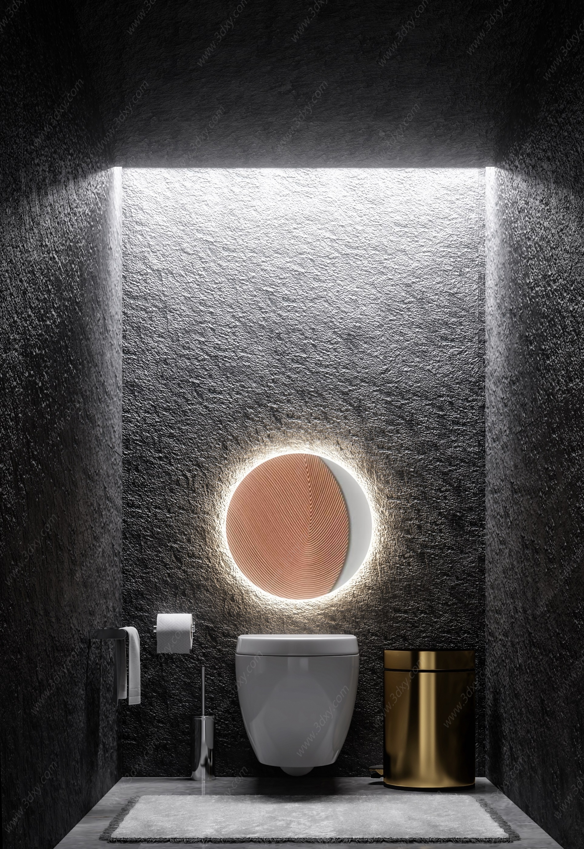现代卫生间厕所马桶3D模型