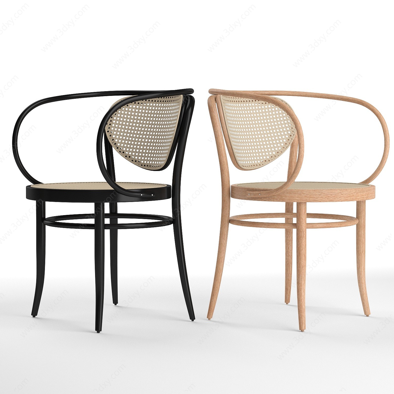 现代休闲藤编椅3D模型