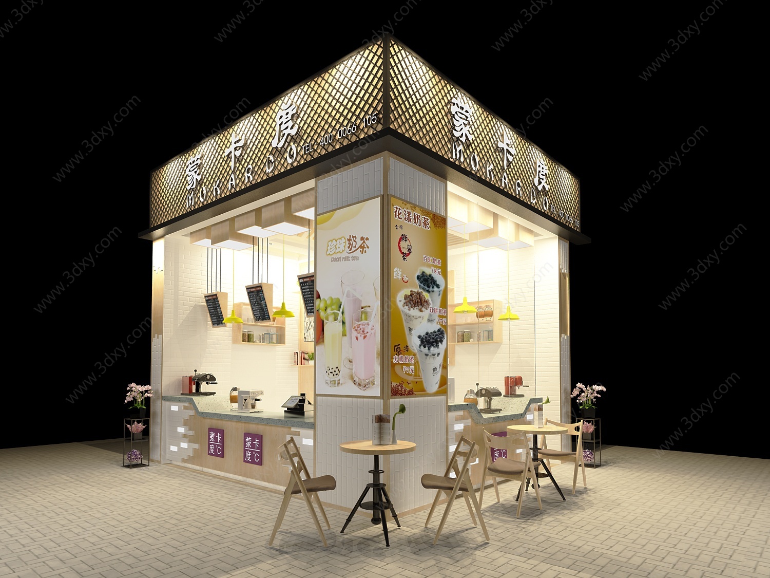 奶茶店3D模型