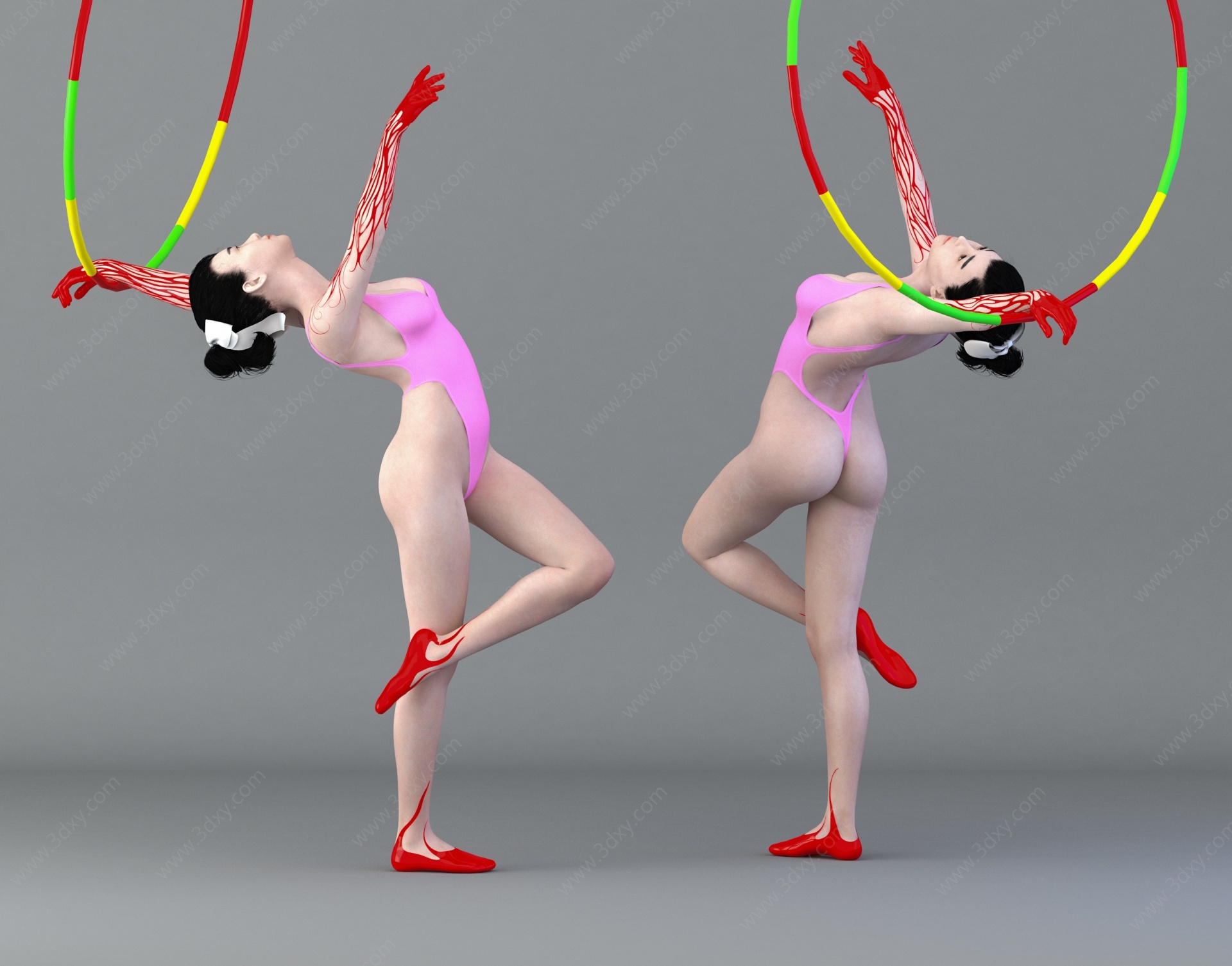 艺术体操人物3D模型