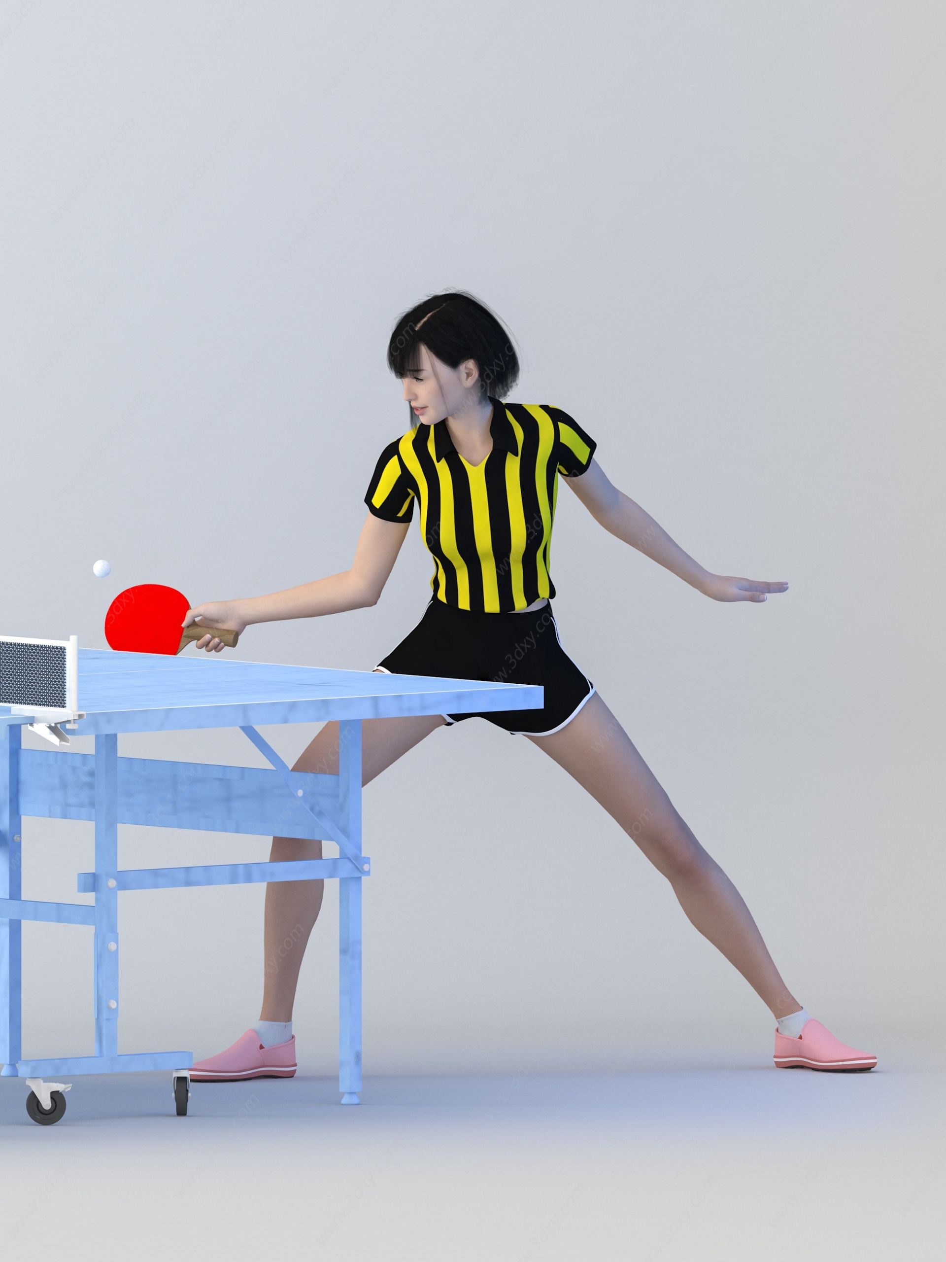 乒乓球人物3D模型