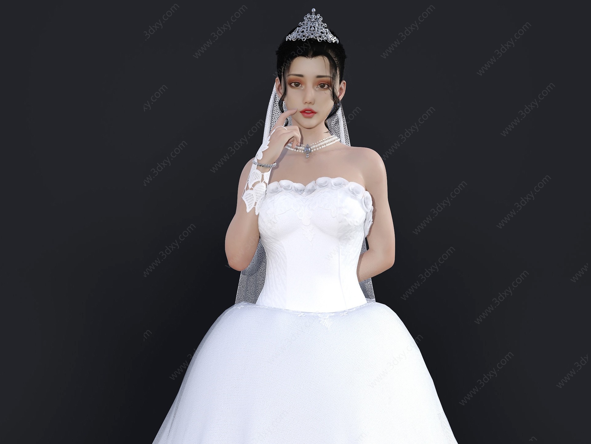 婚纱新娘3D模型