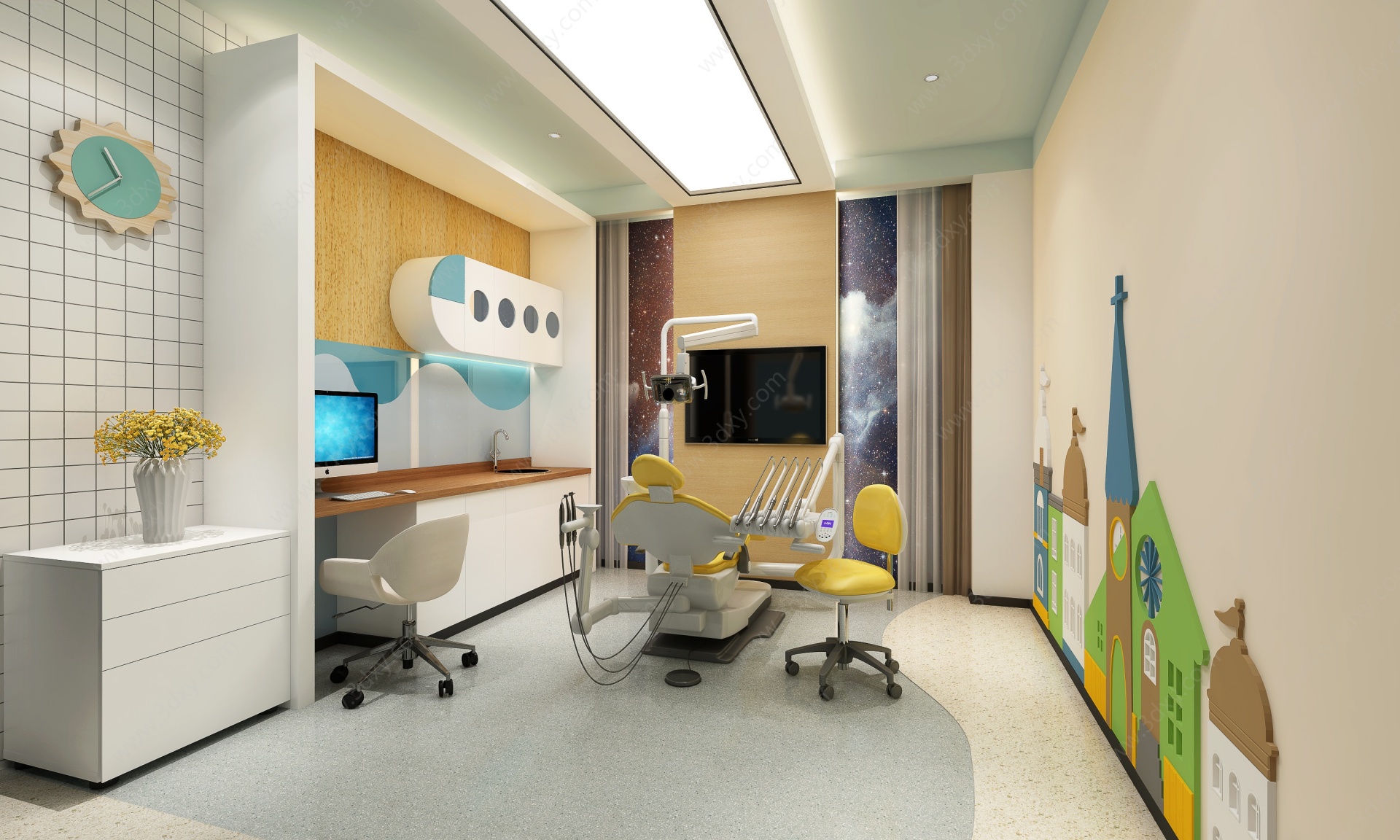 医院诊疗室3D模型