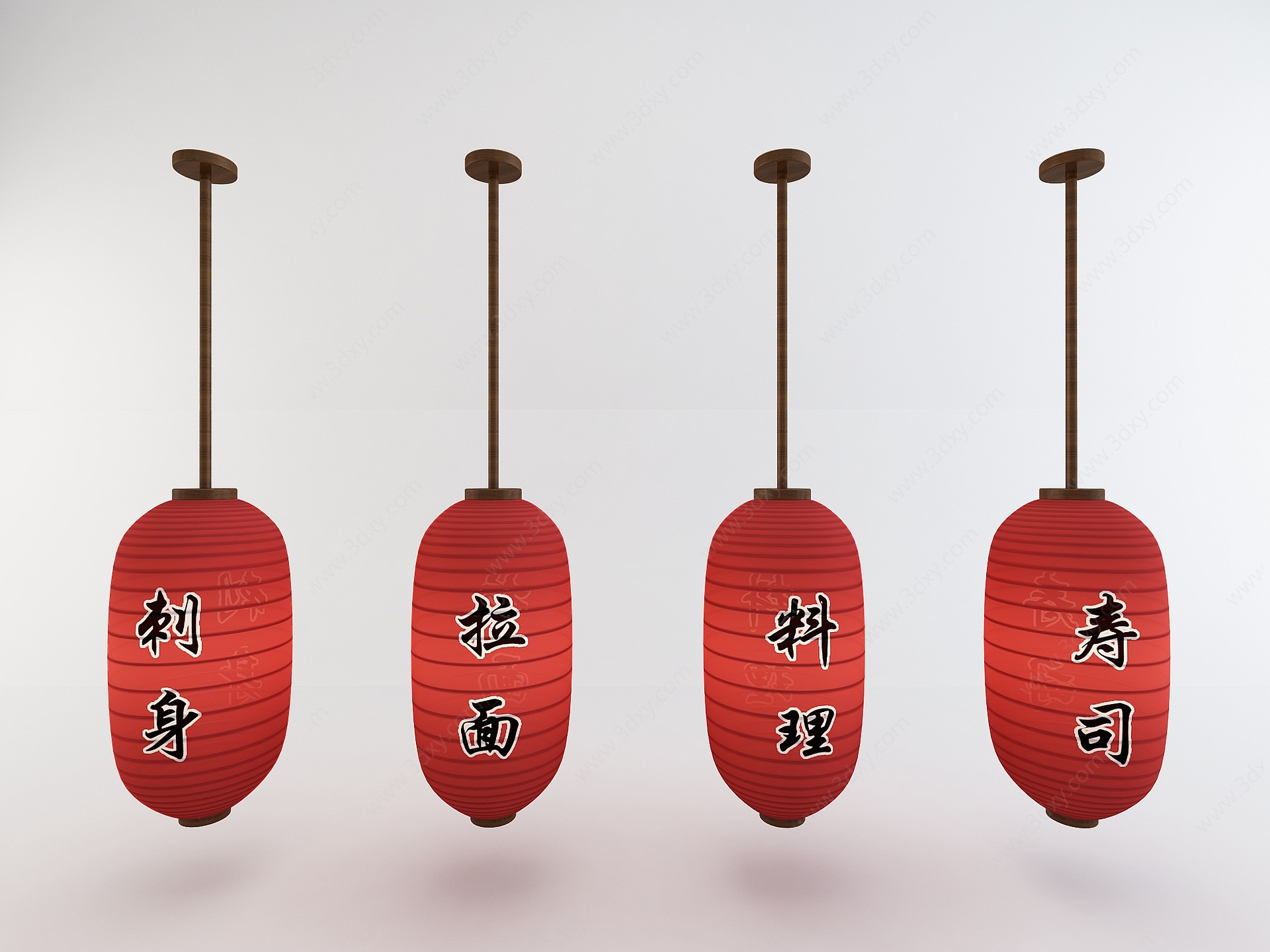 日本寿司灯笼3D模型