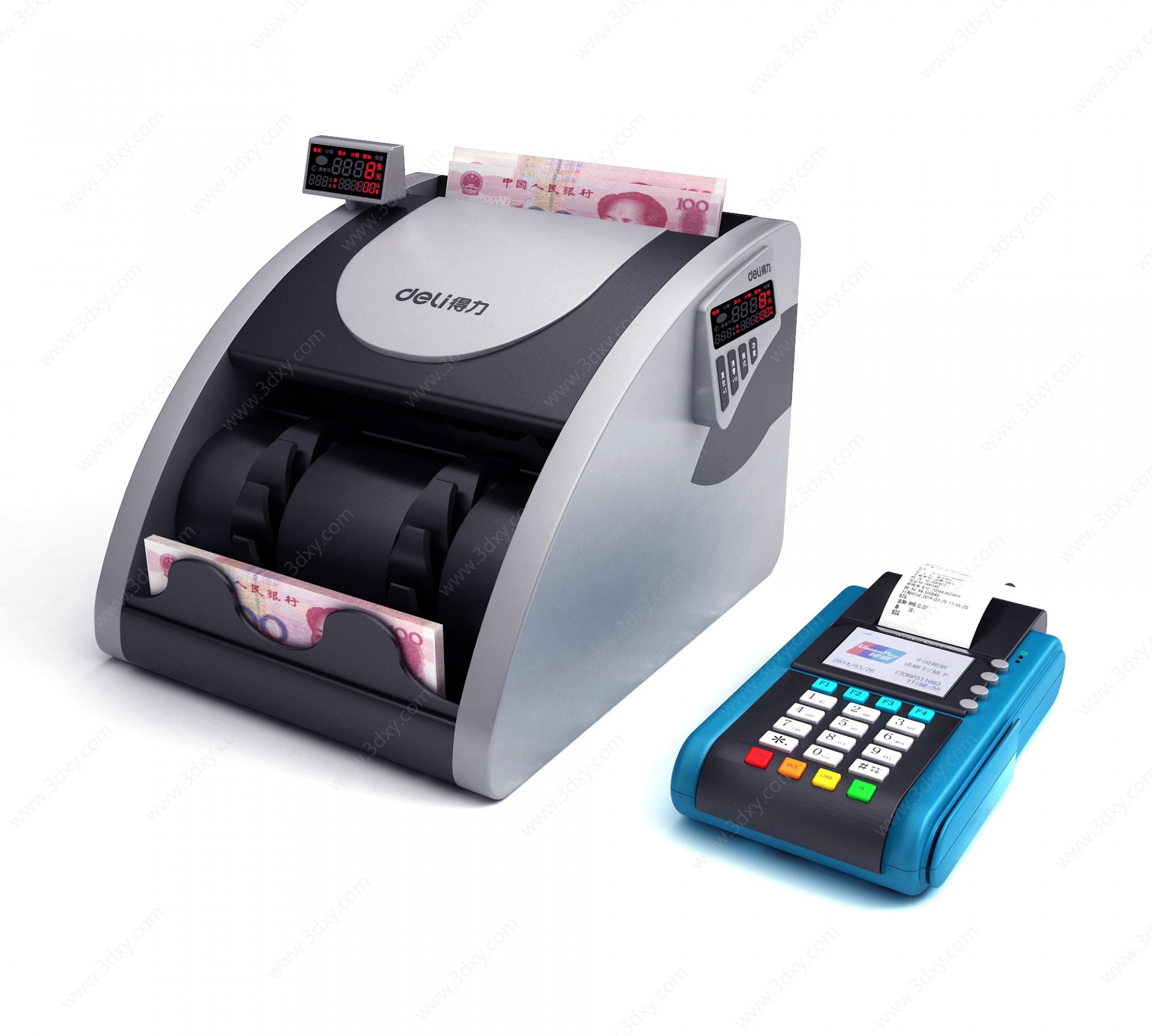 验钞机和刷卡机3D模型