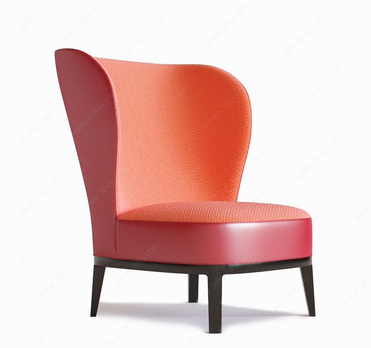 现代红色沙发椅3D模型