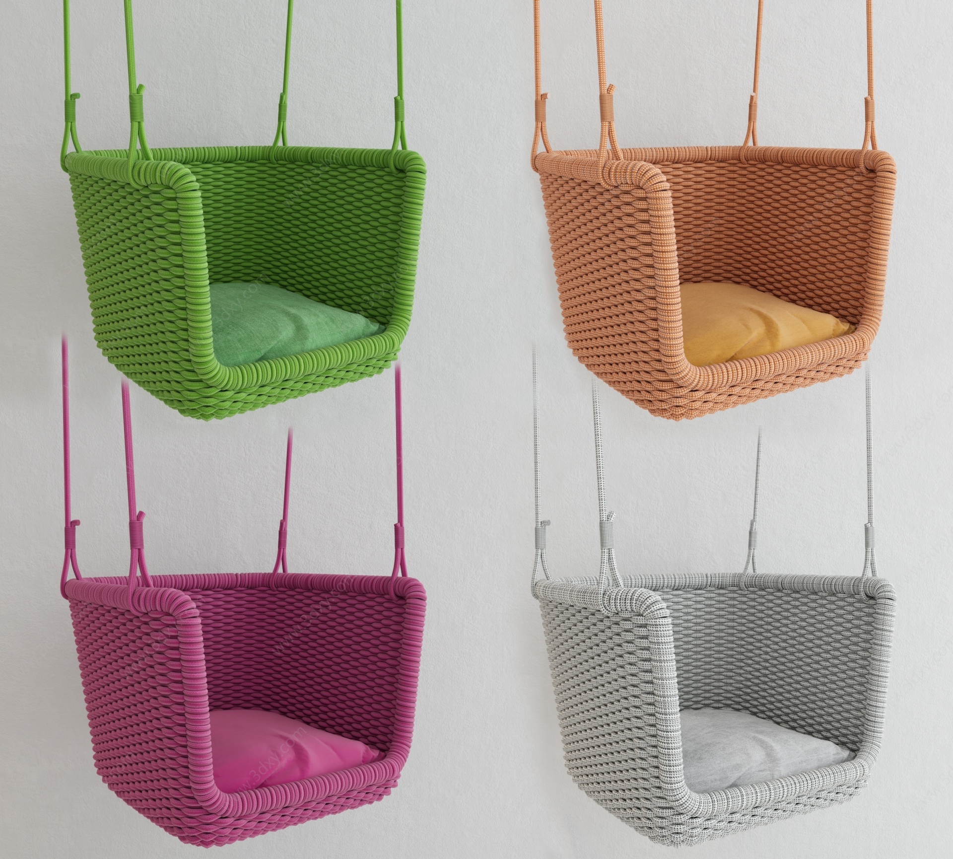 现代秋千椅3D模型
