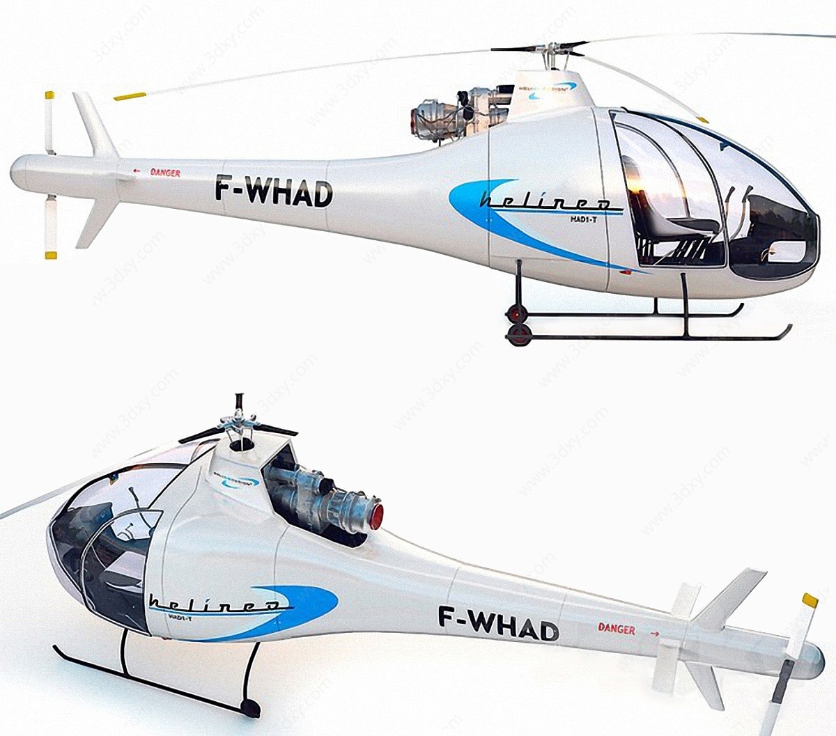 现代直升飞机3D模型
