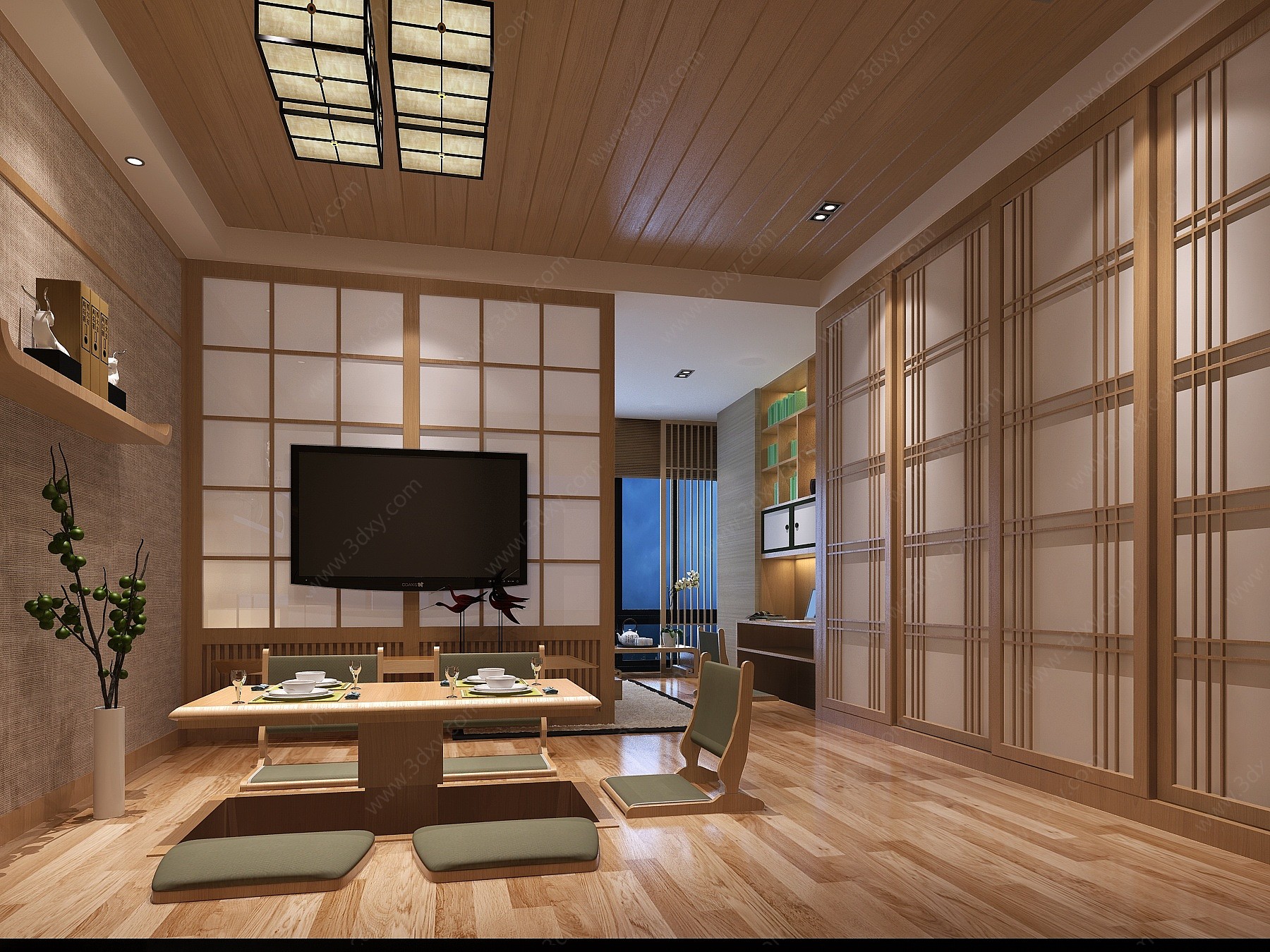 日式单身公寓3D模型