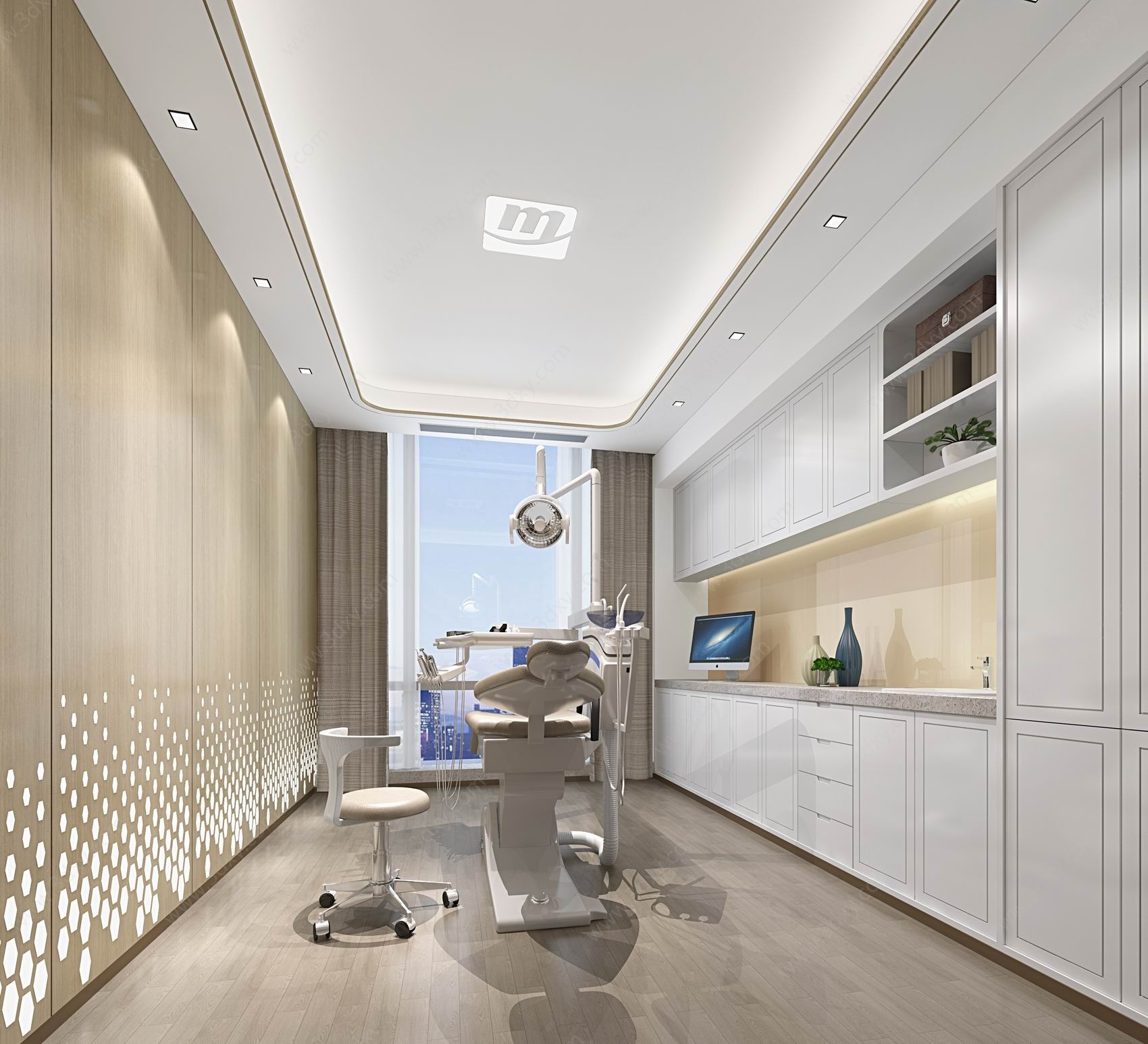 现代医院牙科诊室3D模型