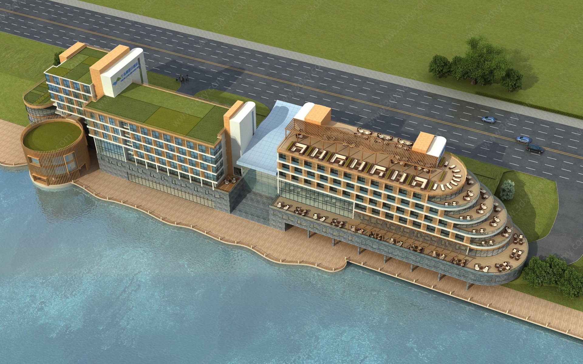 现代船综合楼3D模型