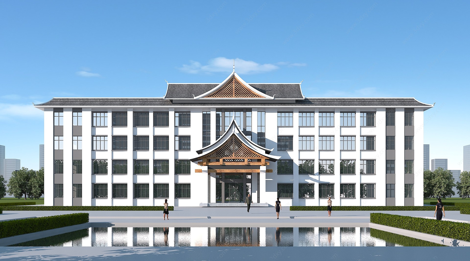 东南亚办公楼3D模型
