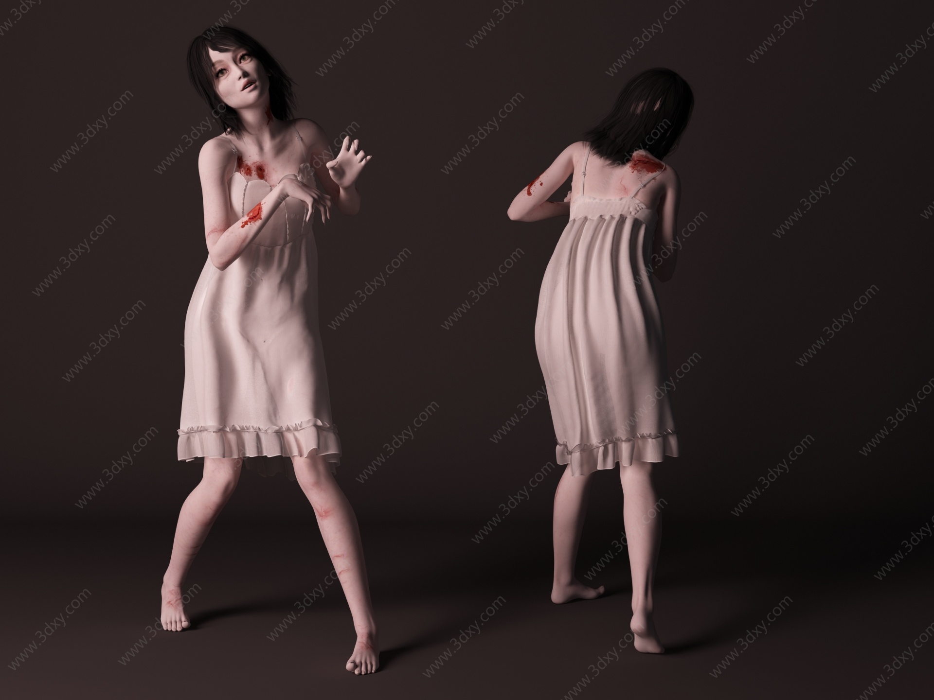 僵尸女人3D模型