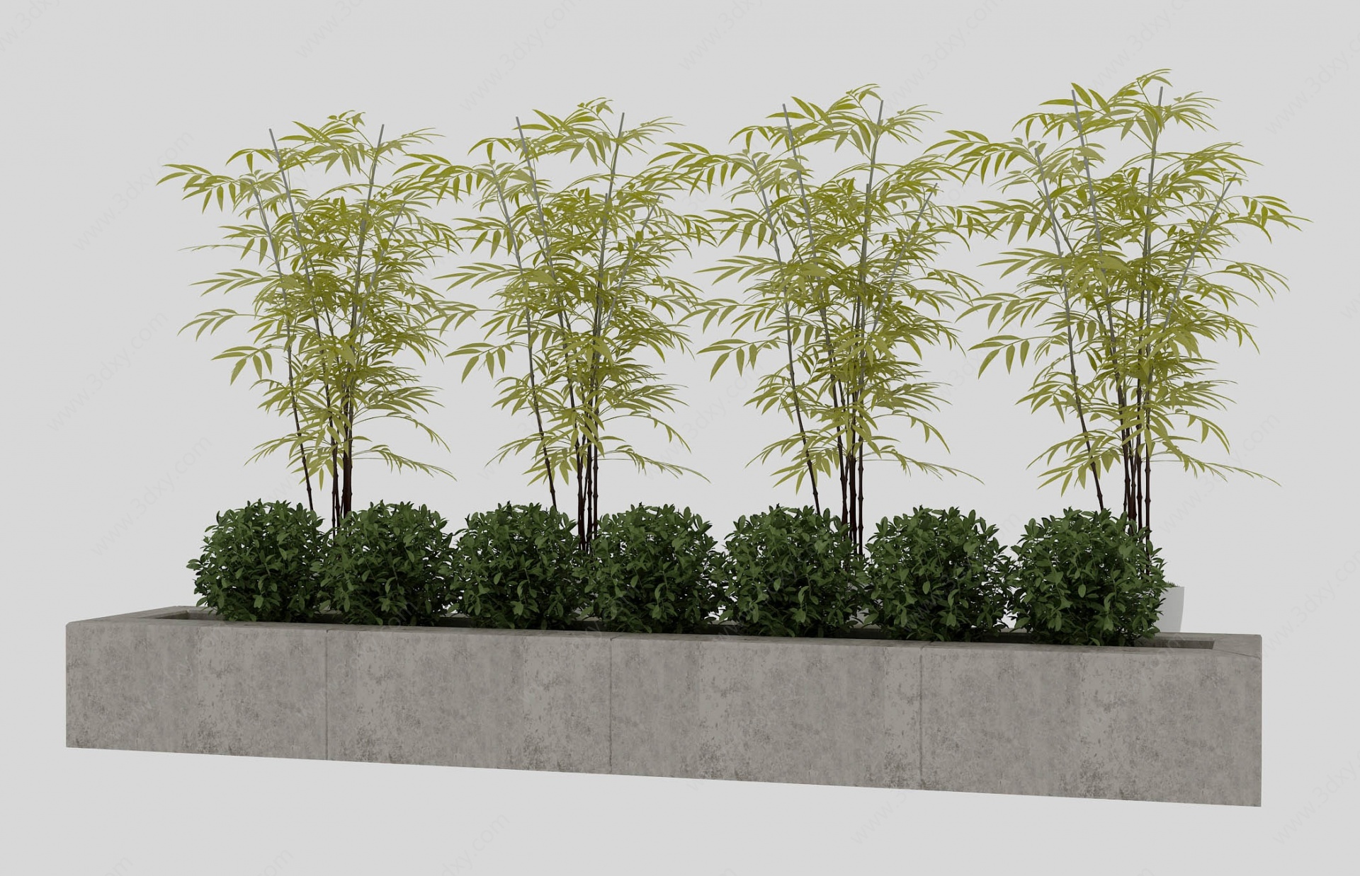 新中式竹子灌木3D模型