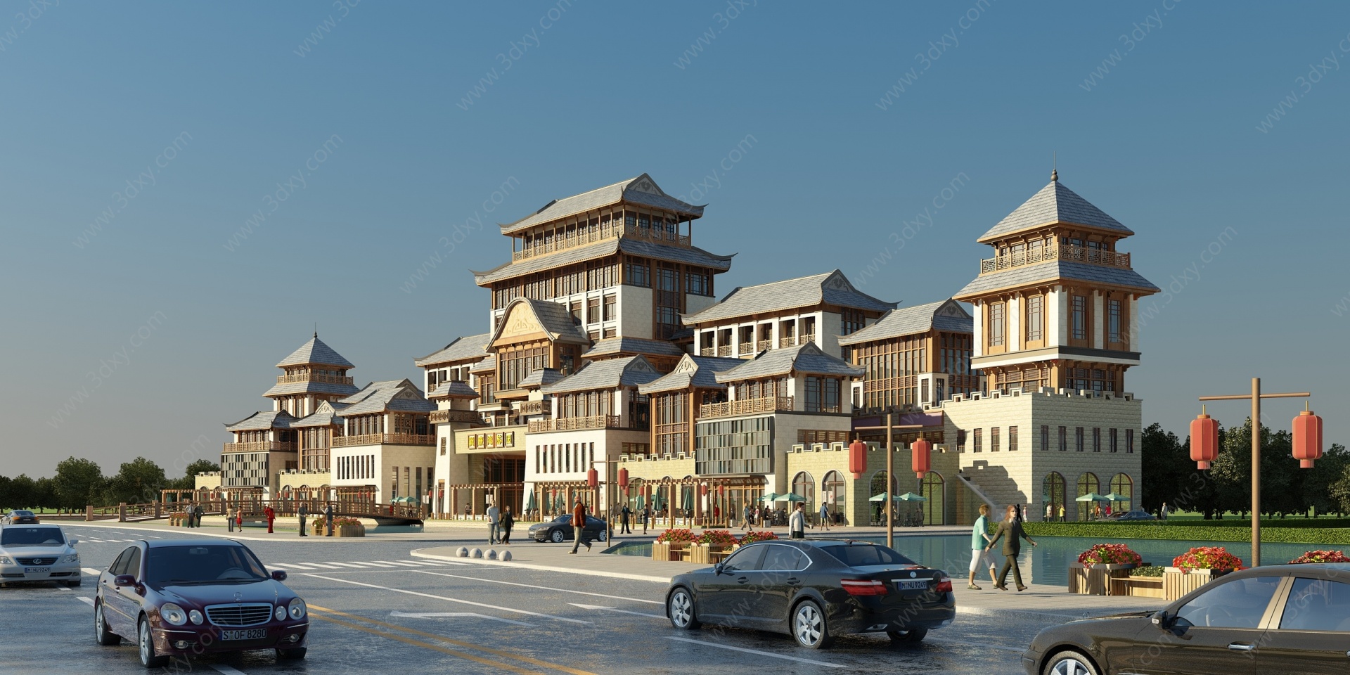 中式影城苏园3D模型