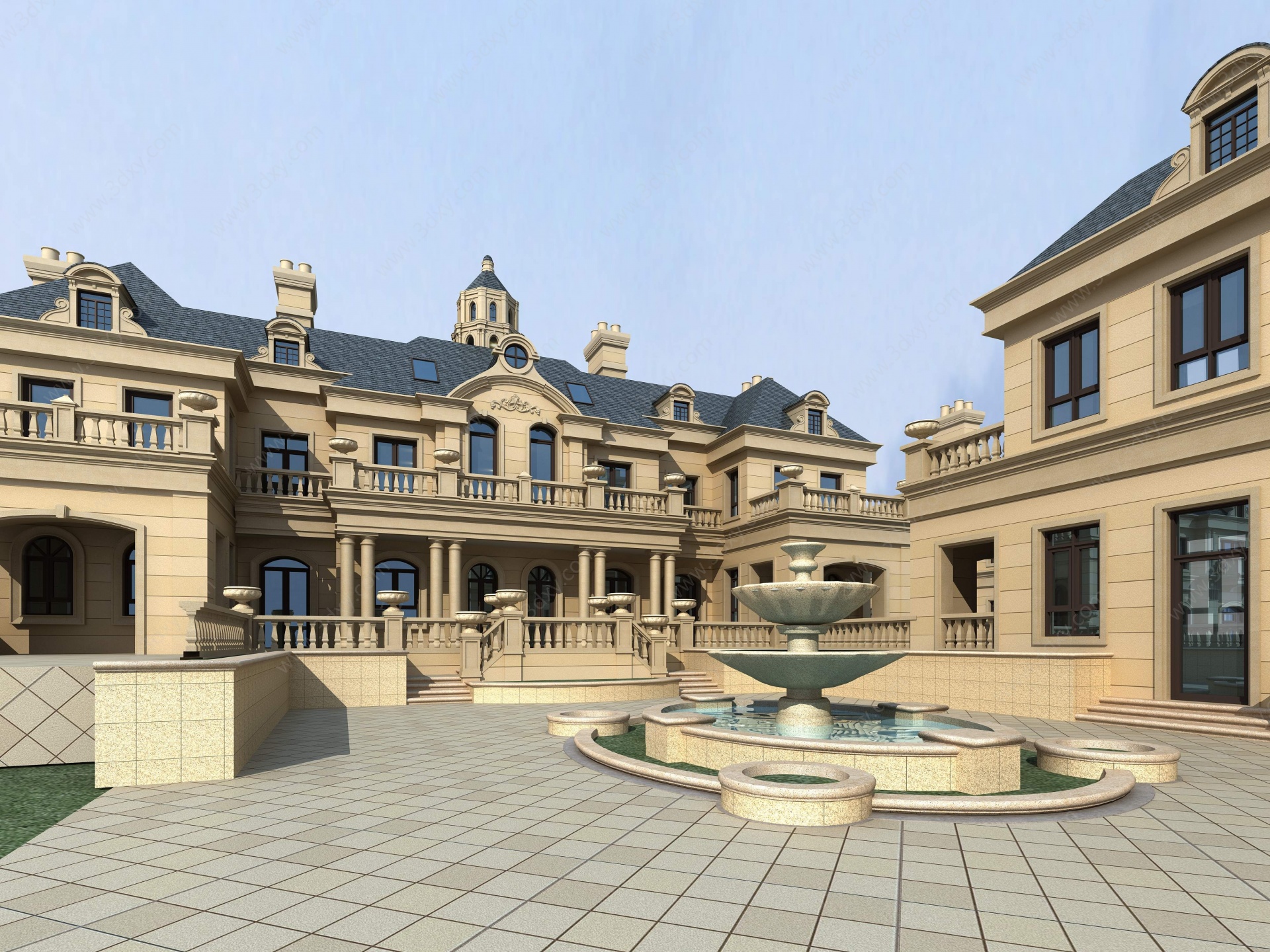 法式庄园会所3D模型
