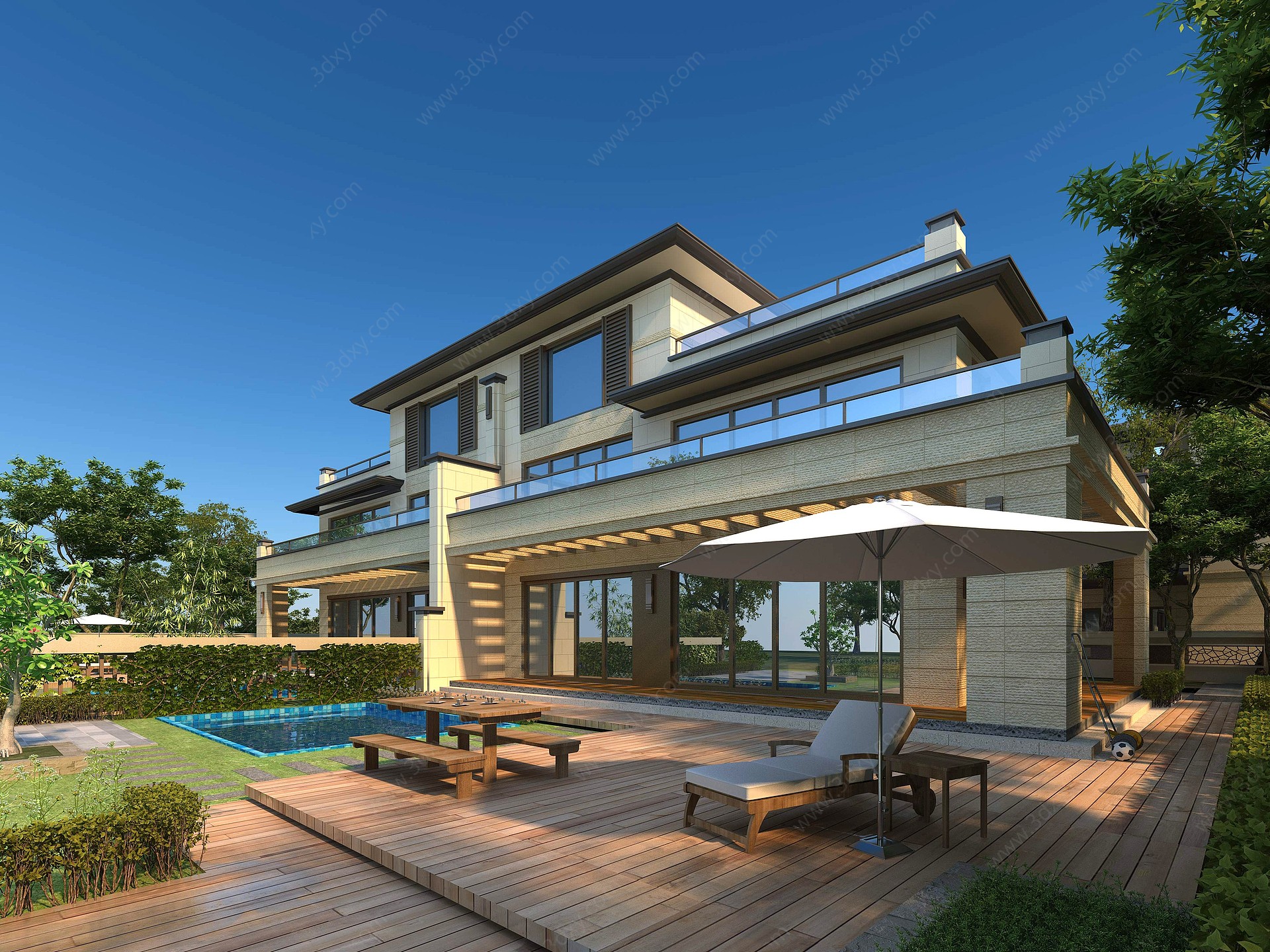 新古典联排别墅3D模型