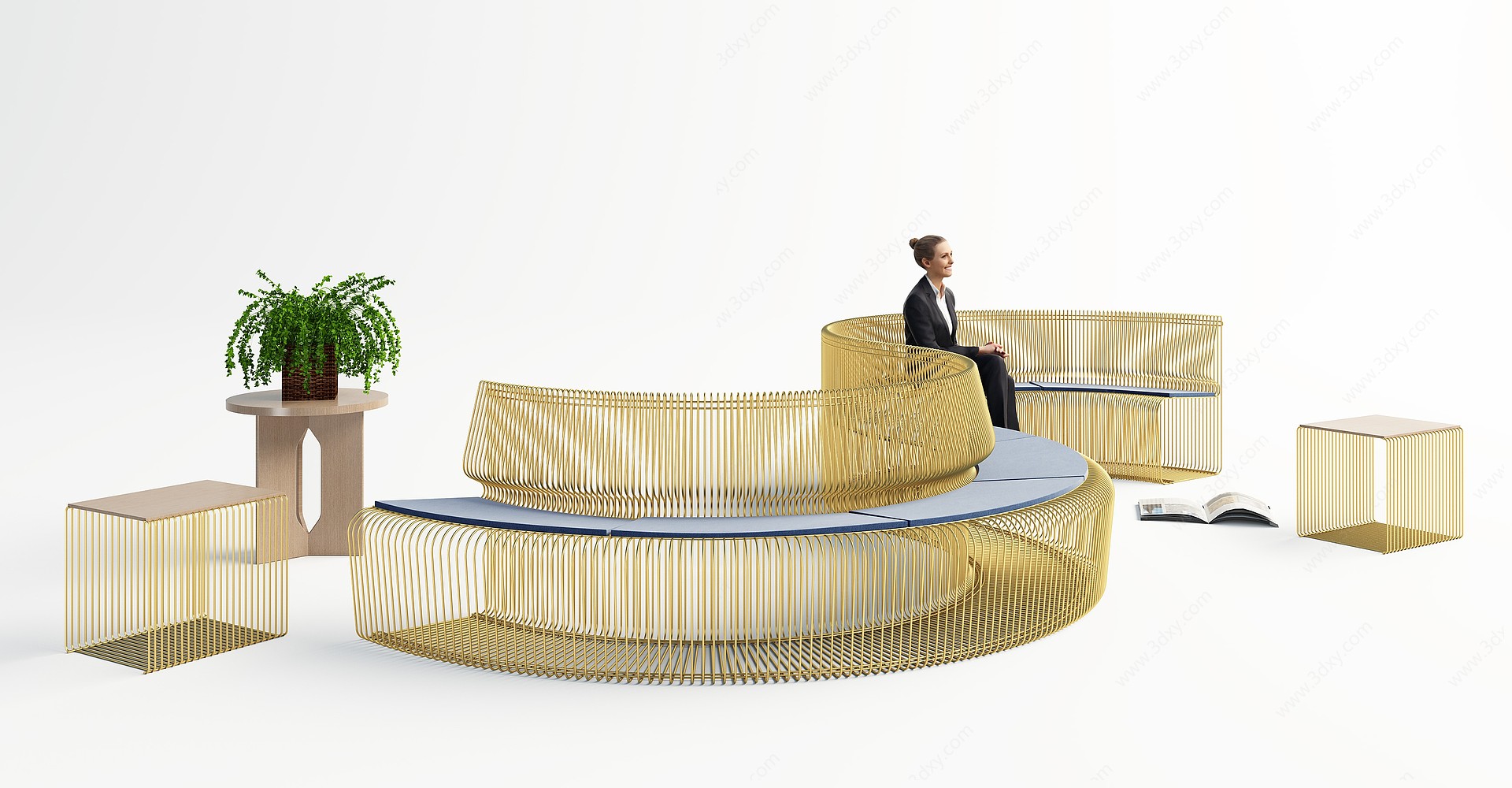 异形休闲沙发3D模型