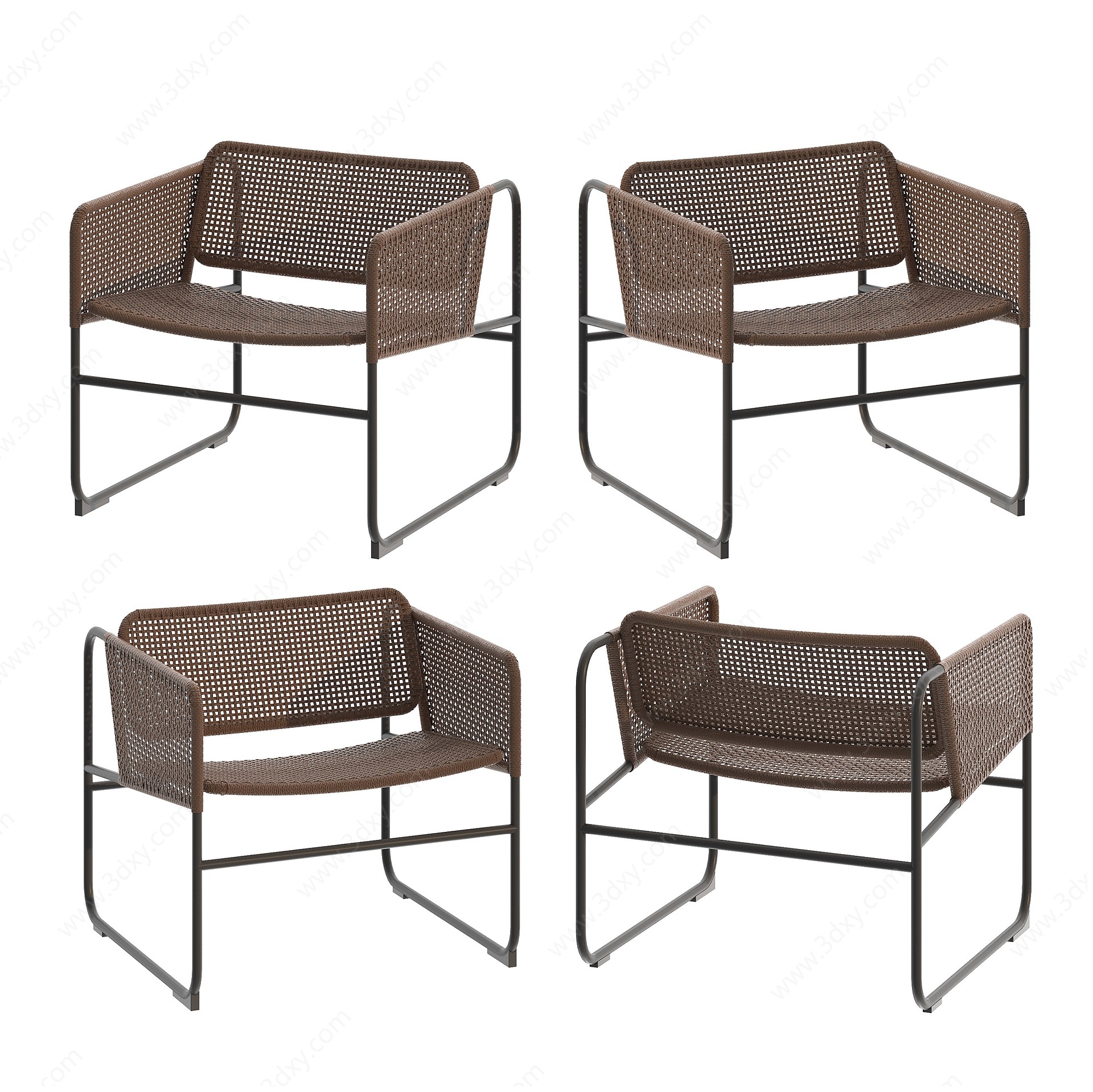 IKEA户外藤编椅3D模型
