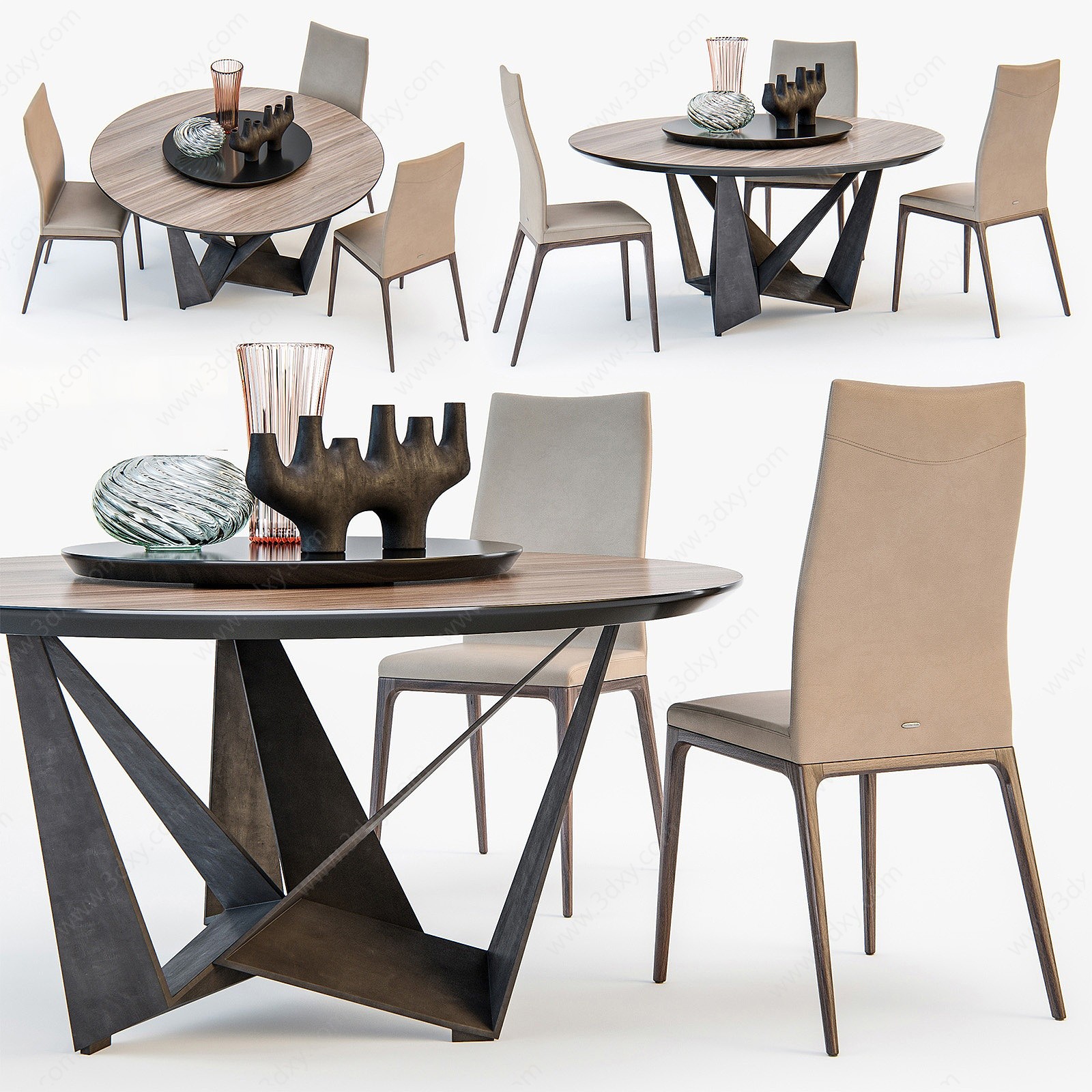 Italia餐桌椅3D模型